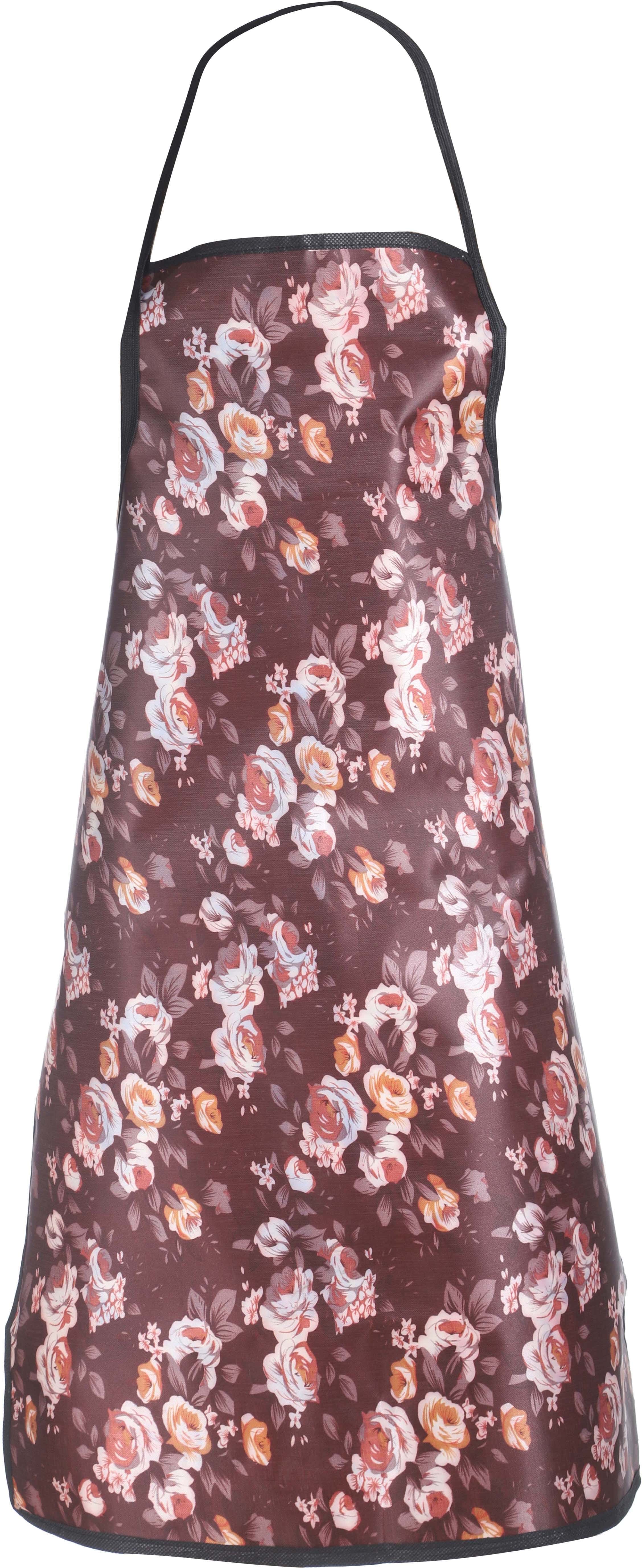 AL ALAALMIA Satin Kitchen Bib, 75×50 cm - Brown Beige
