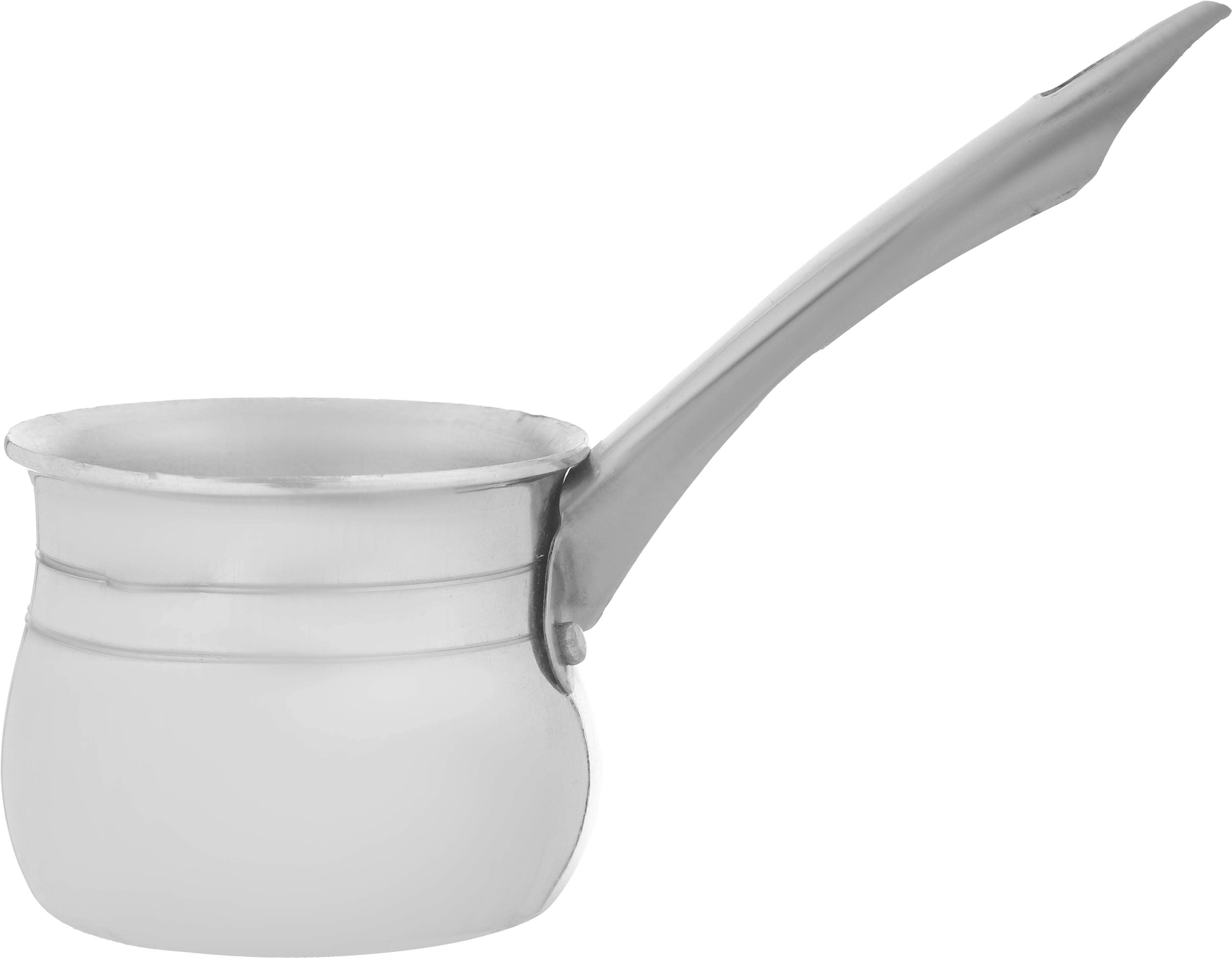 El Zenouki Aluminum Coffee Pot, Size 3 - Silver