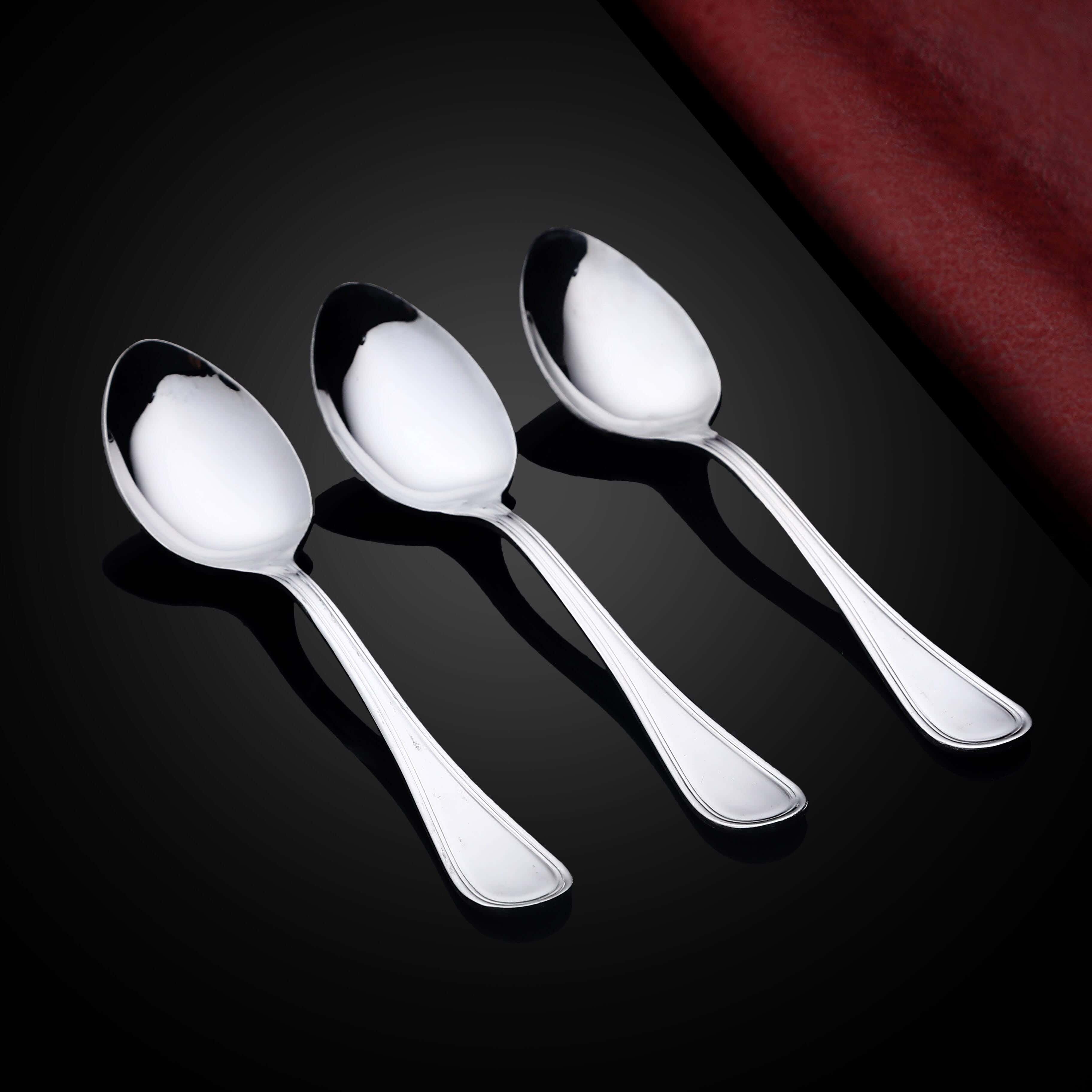 Alex Metal Spoons Set, 3 Pieces - Silver