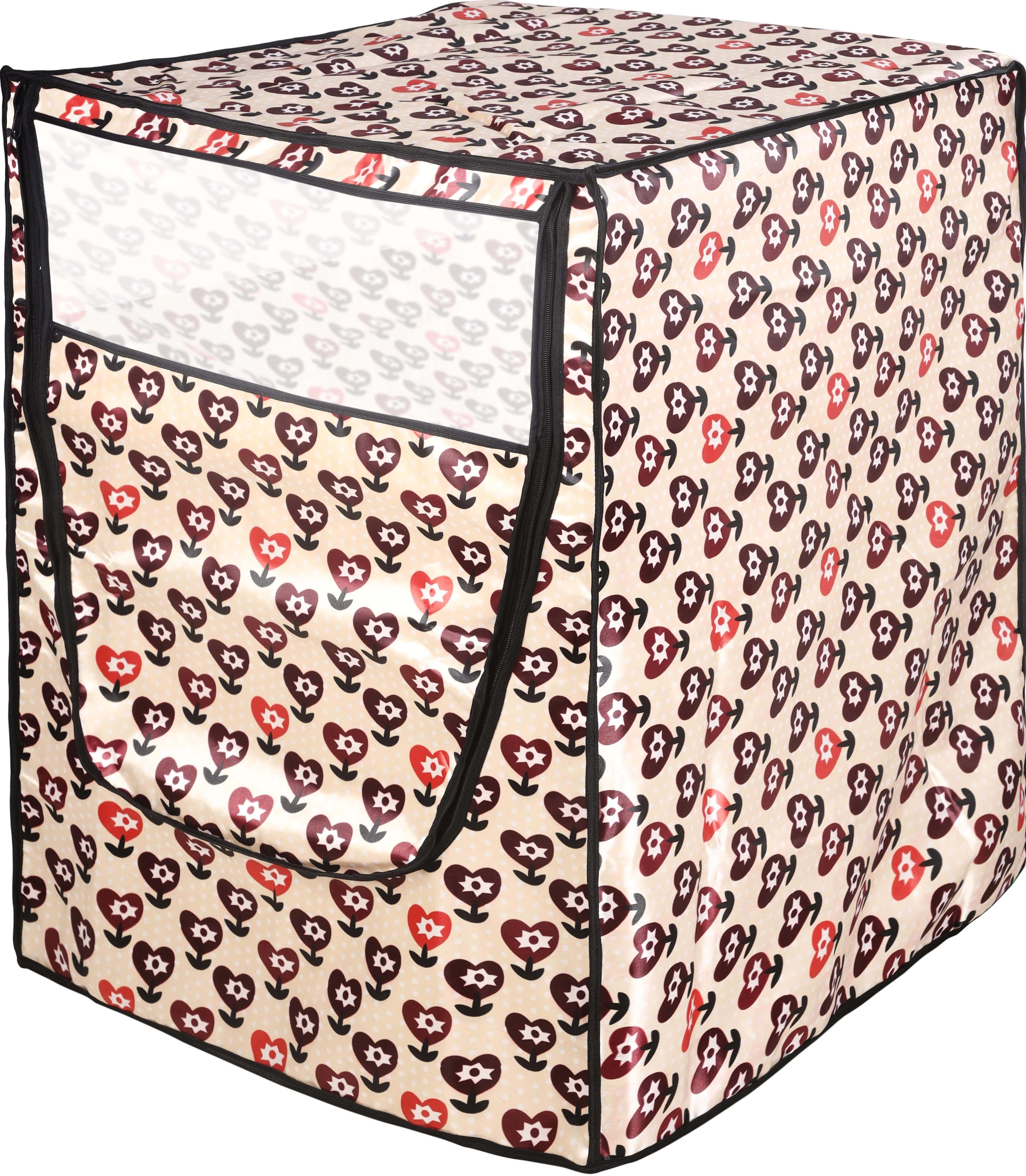 Satin Full Automatic Washing Machine Cover, 62×78×62 cm - Multicolor