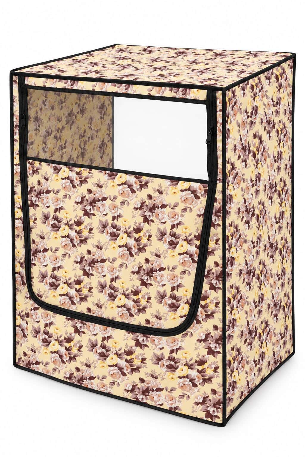 Satin Full Automatic Washing Machine Cover, 62×78×62 cm - Multicolor