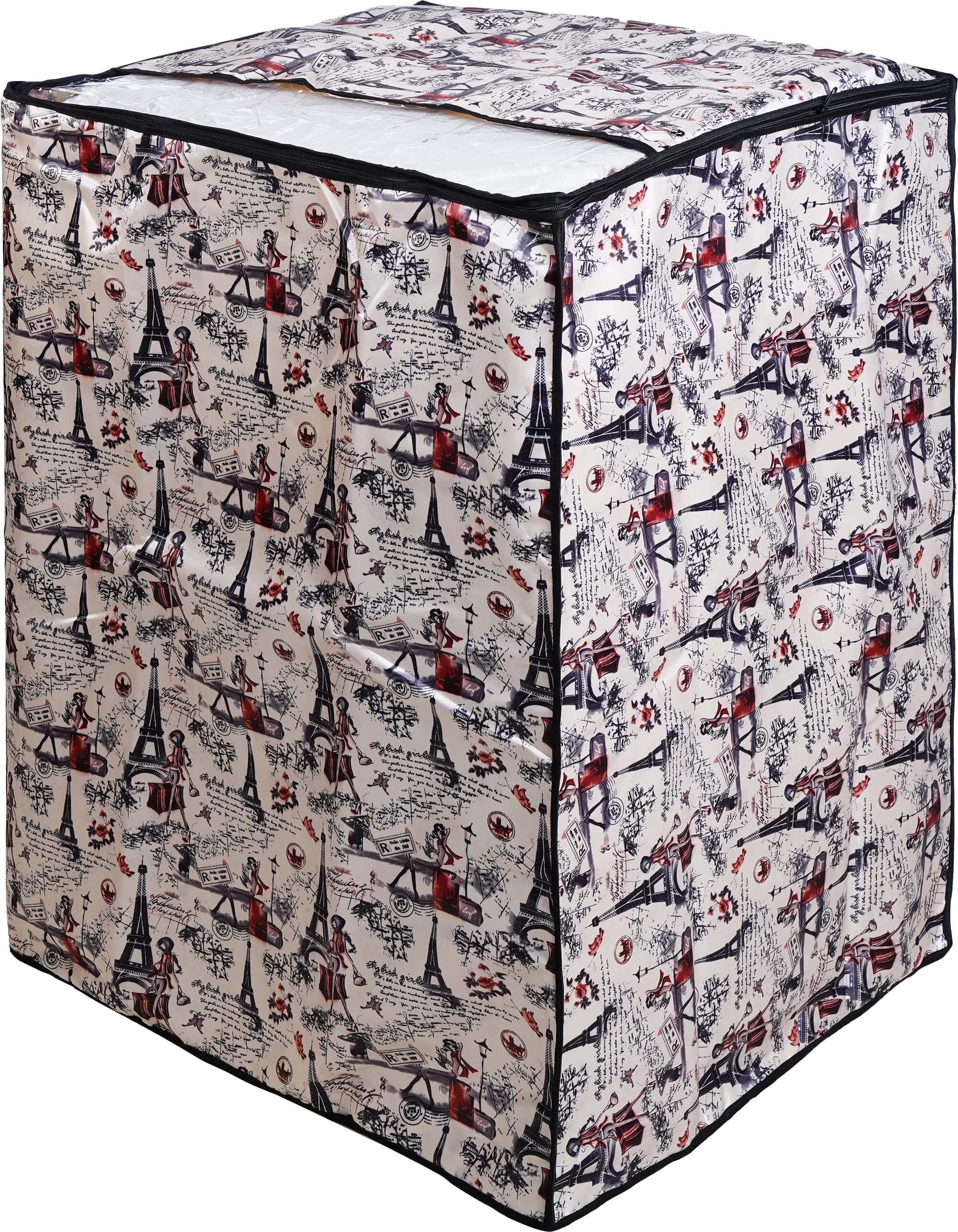 Alaalmia Satin Top Loading Washing Machine Cover, 14/15/16 Kg - Multicolor