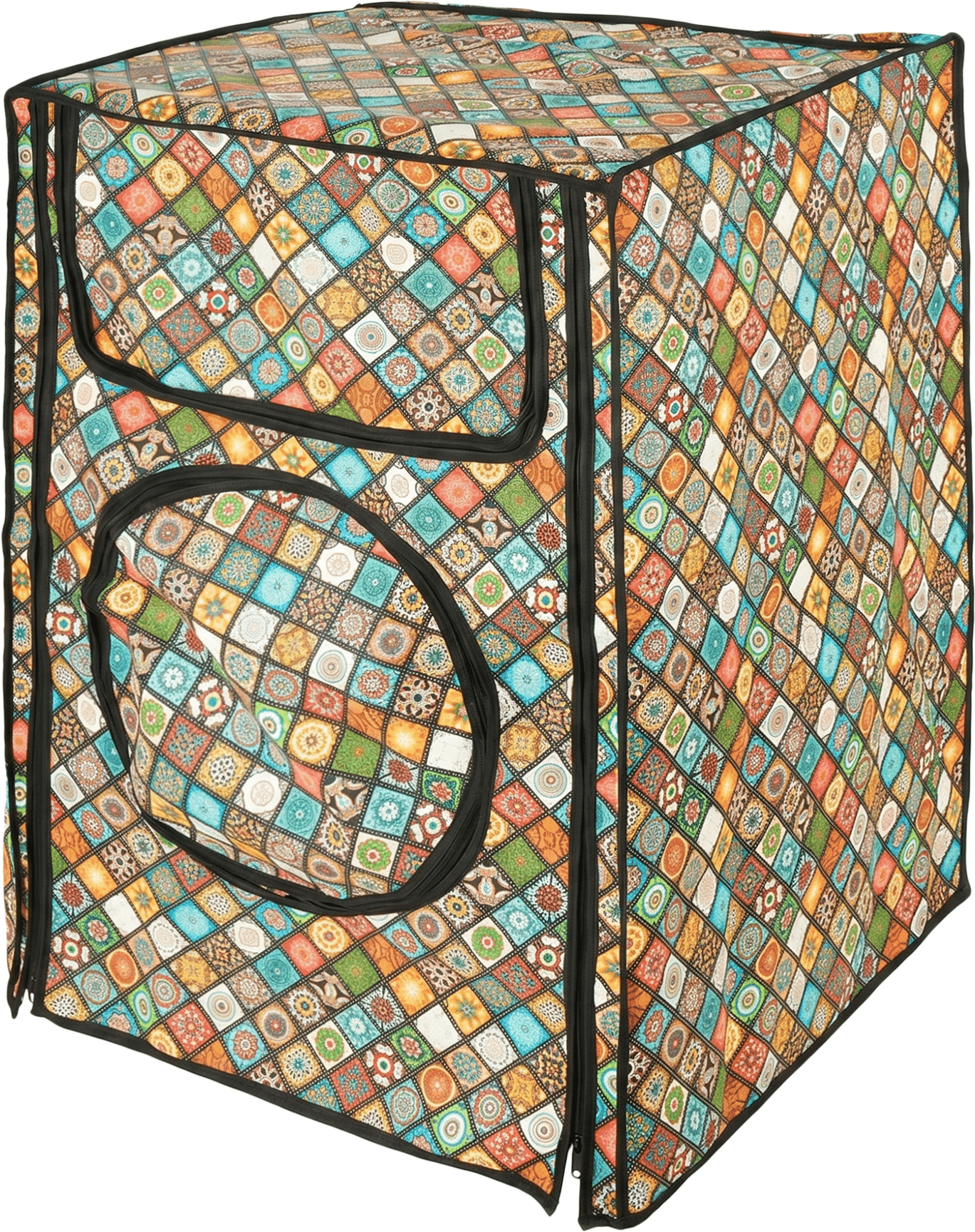 Al Alaalmia Leather Full Automatic Washing Machine Cover, 60×85×60 cm - Multicolor