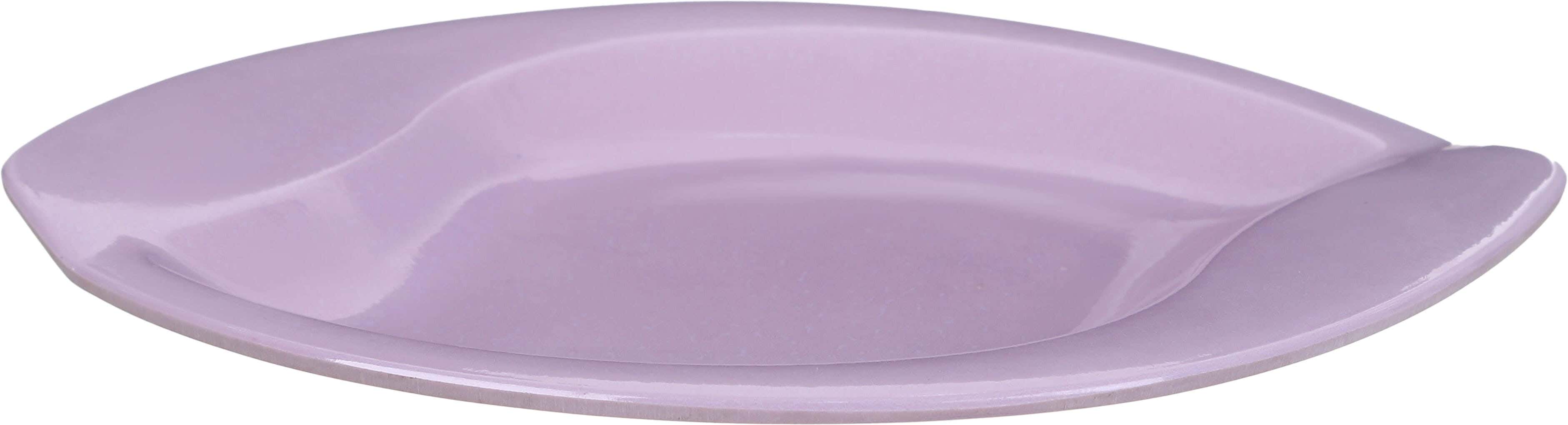Zahra Elmohandes Small Melamine Plate, 22×15 cm - Mauve