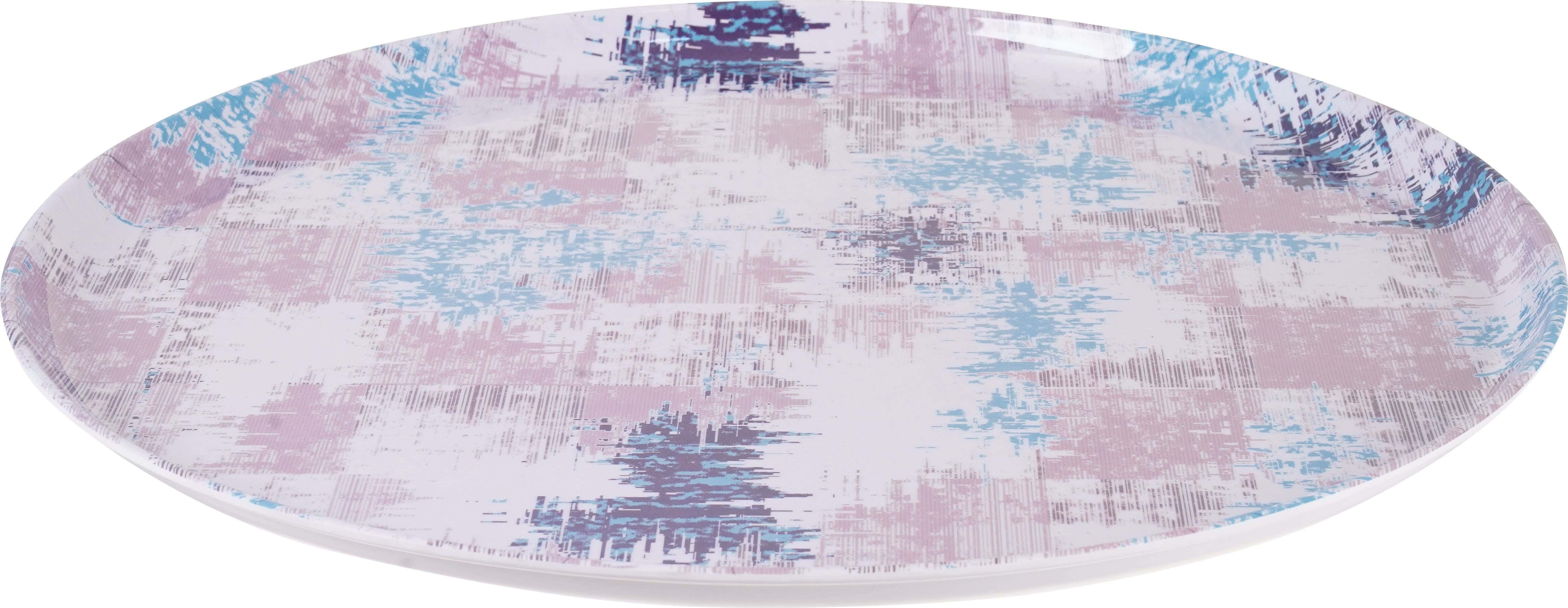 Zahra Elmohandes Melamine Serving Tray, 58 cm - Multicolor