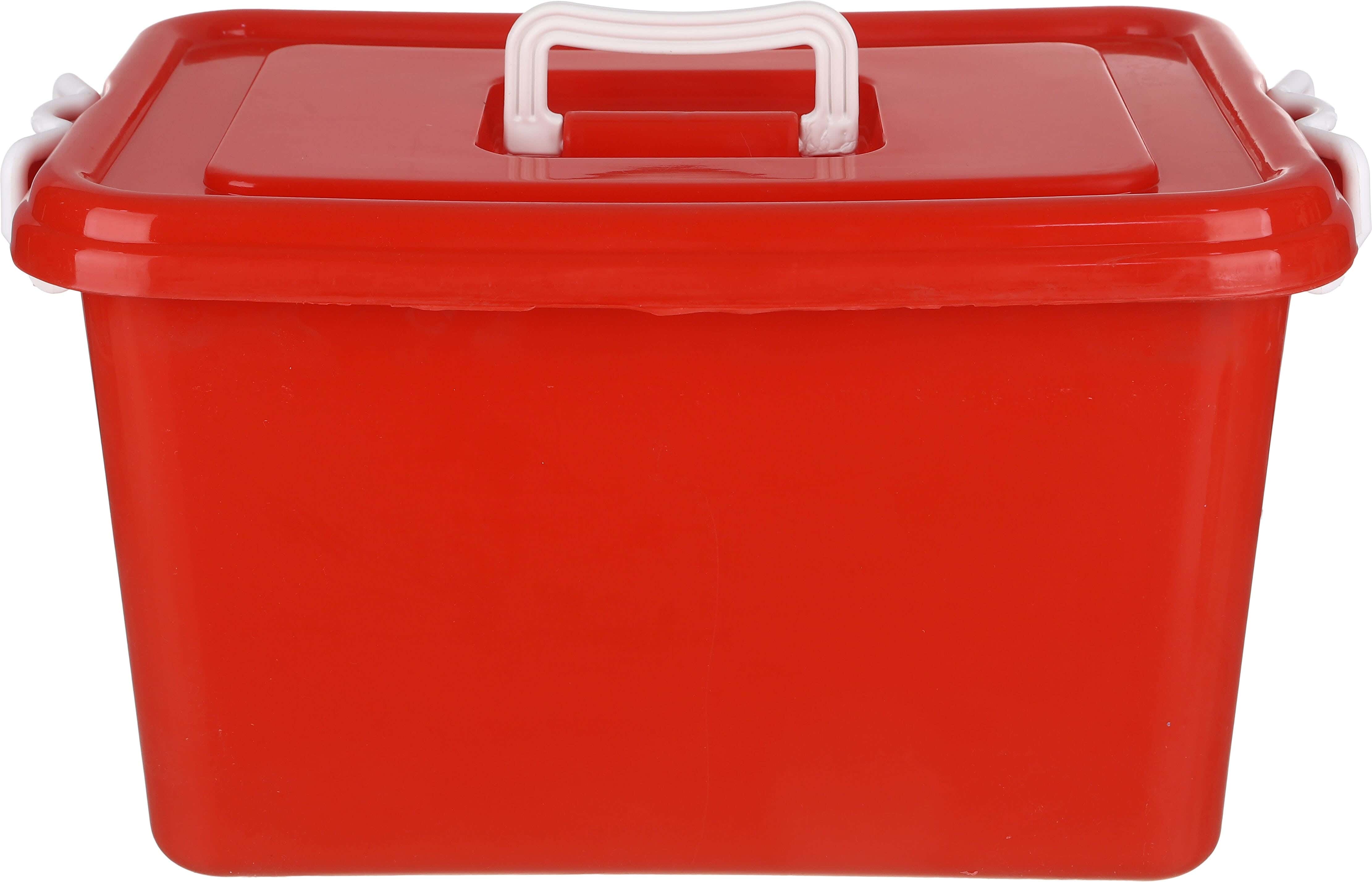 El Helal & Star Plastic Storage Box, 16 Litre - Red