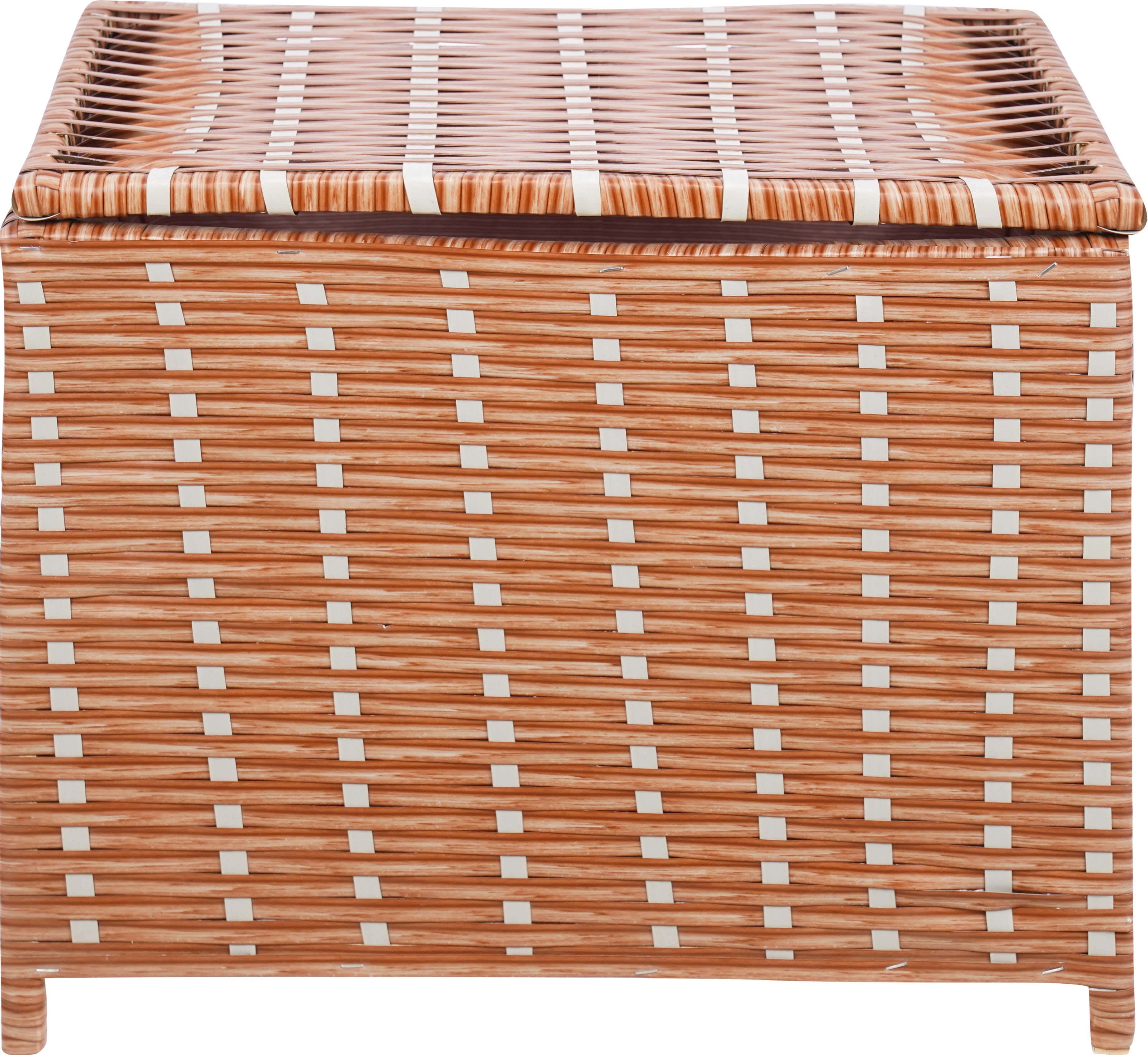 Rattan Laundry Basket, 50×37×42 cm - Brown