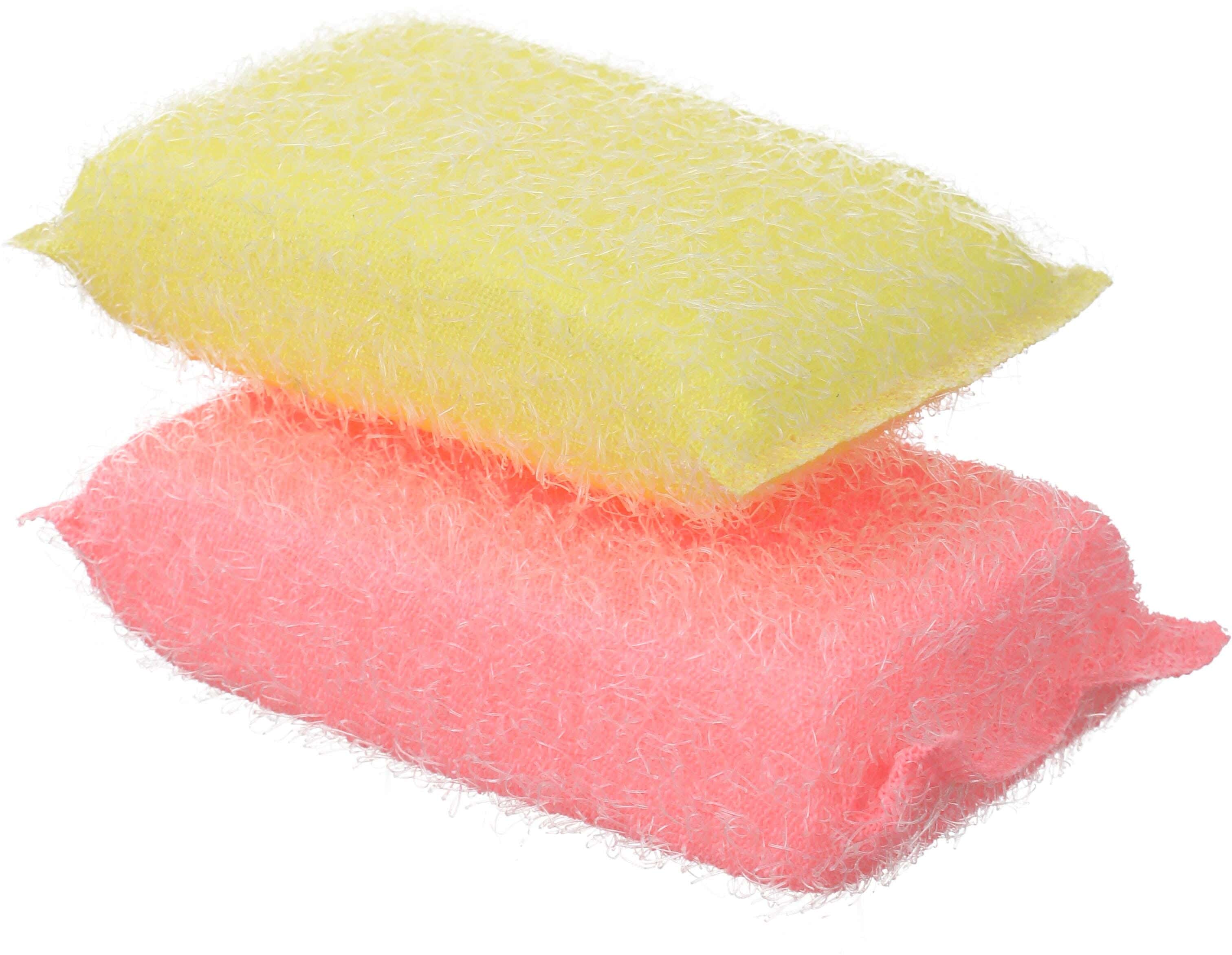 Beba Sponge Set, 2 Pieces - Yellow Pink