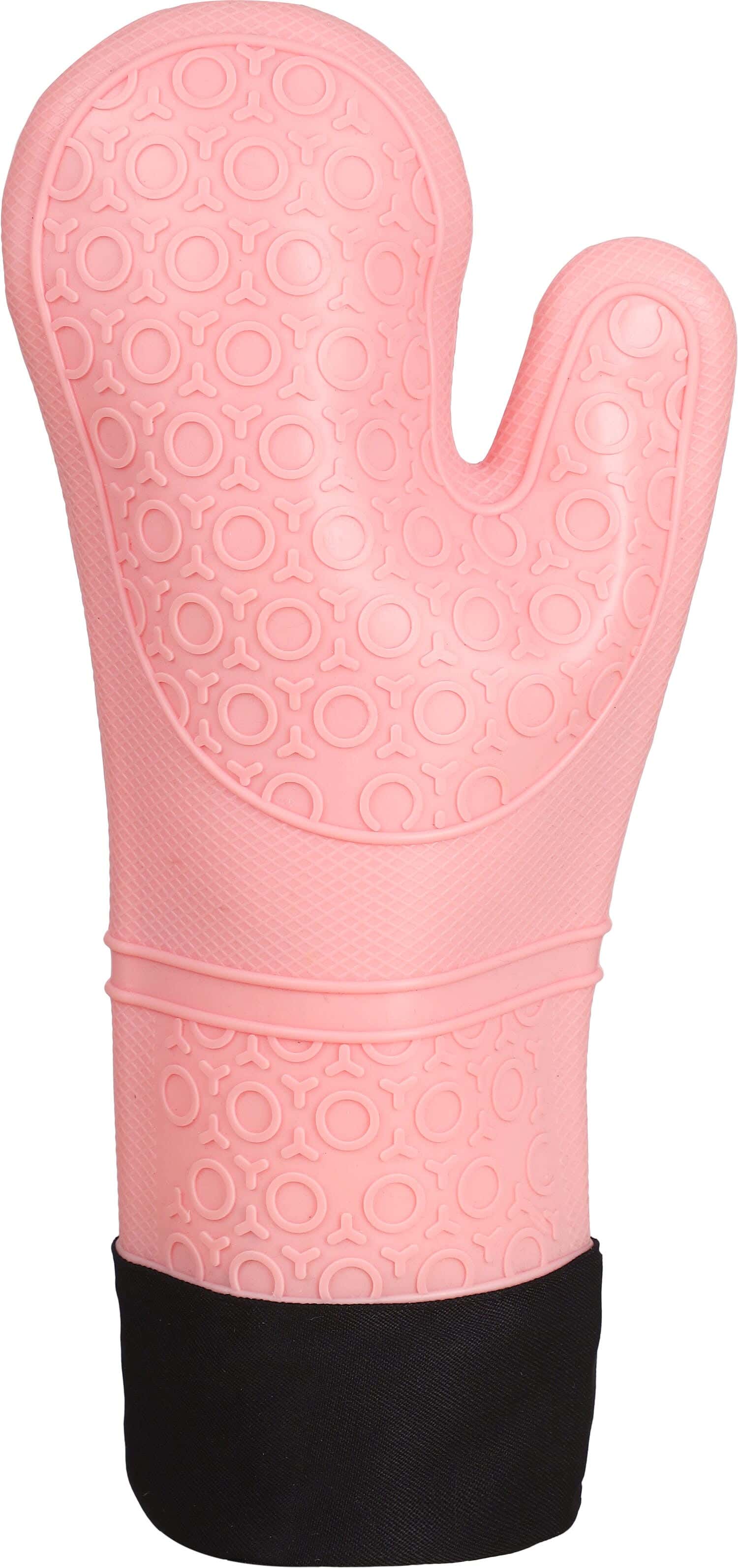 El Cheef Silicone Oven Glove, 34×15 cm - Rose Black