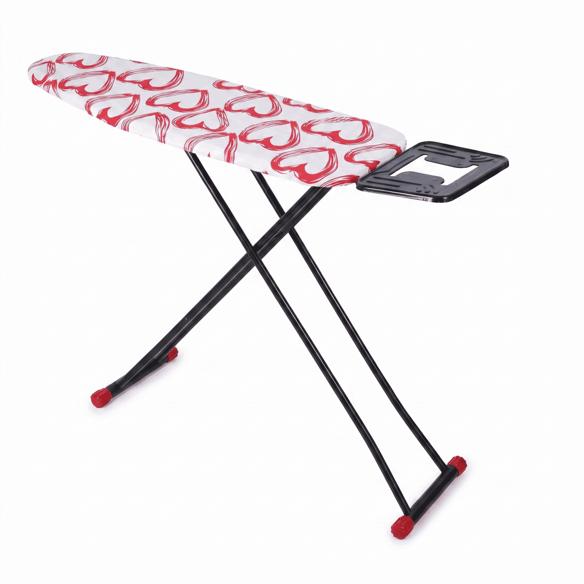 Sara Foldable Metal Iron Table, 142×45×105 cm - White Red