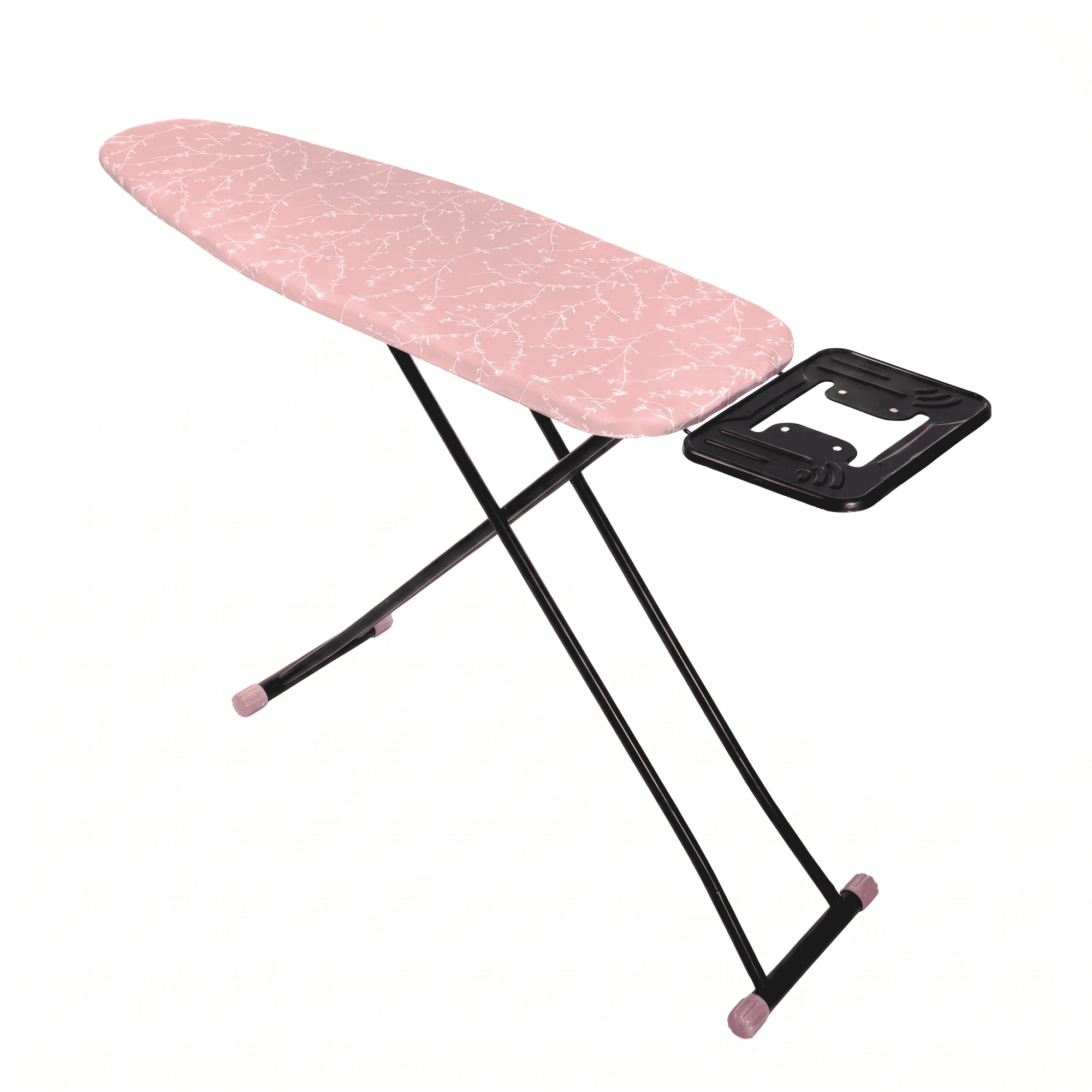 Sara Foldable Metal Iron Table, 142×45×105 cm, 6 Levels - Rose White