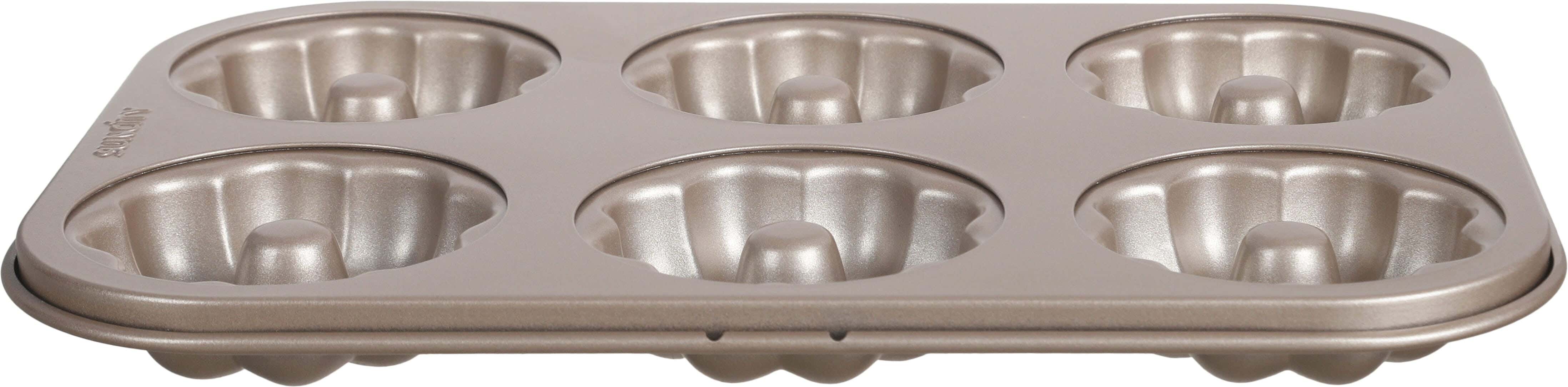 Teflon Cake Mold, 6 Eyes, 18.5×26.5 cm - Gold