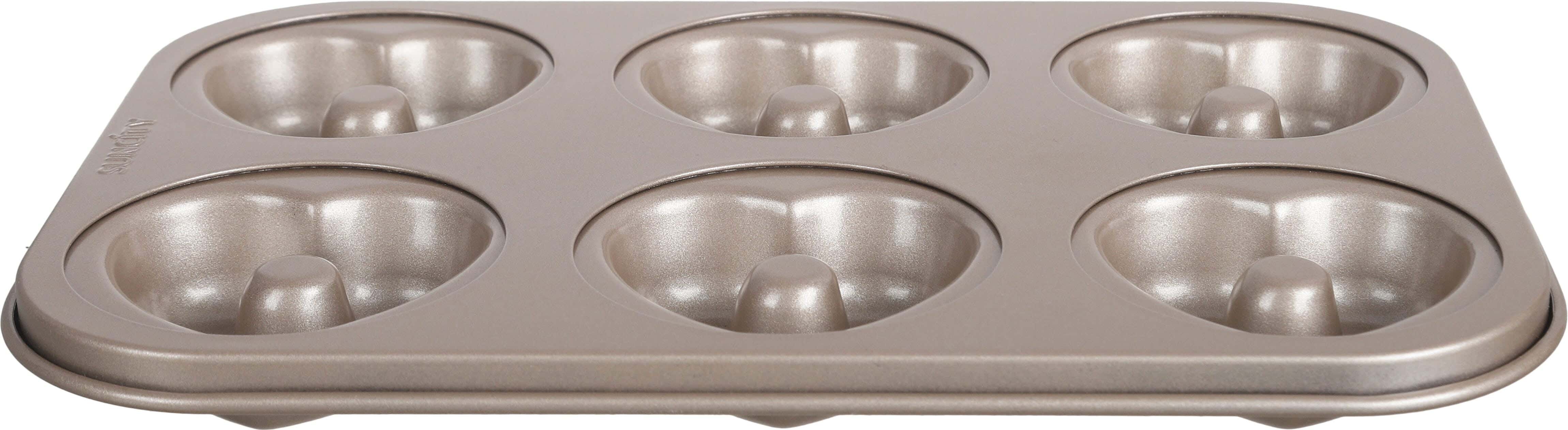 Teflon Cake Mold, 6 Eyes, 18.5×26.5 cm - Gold