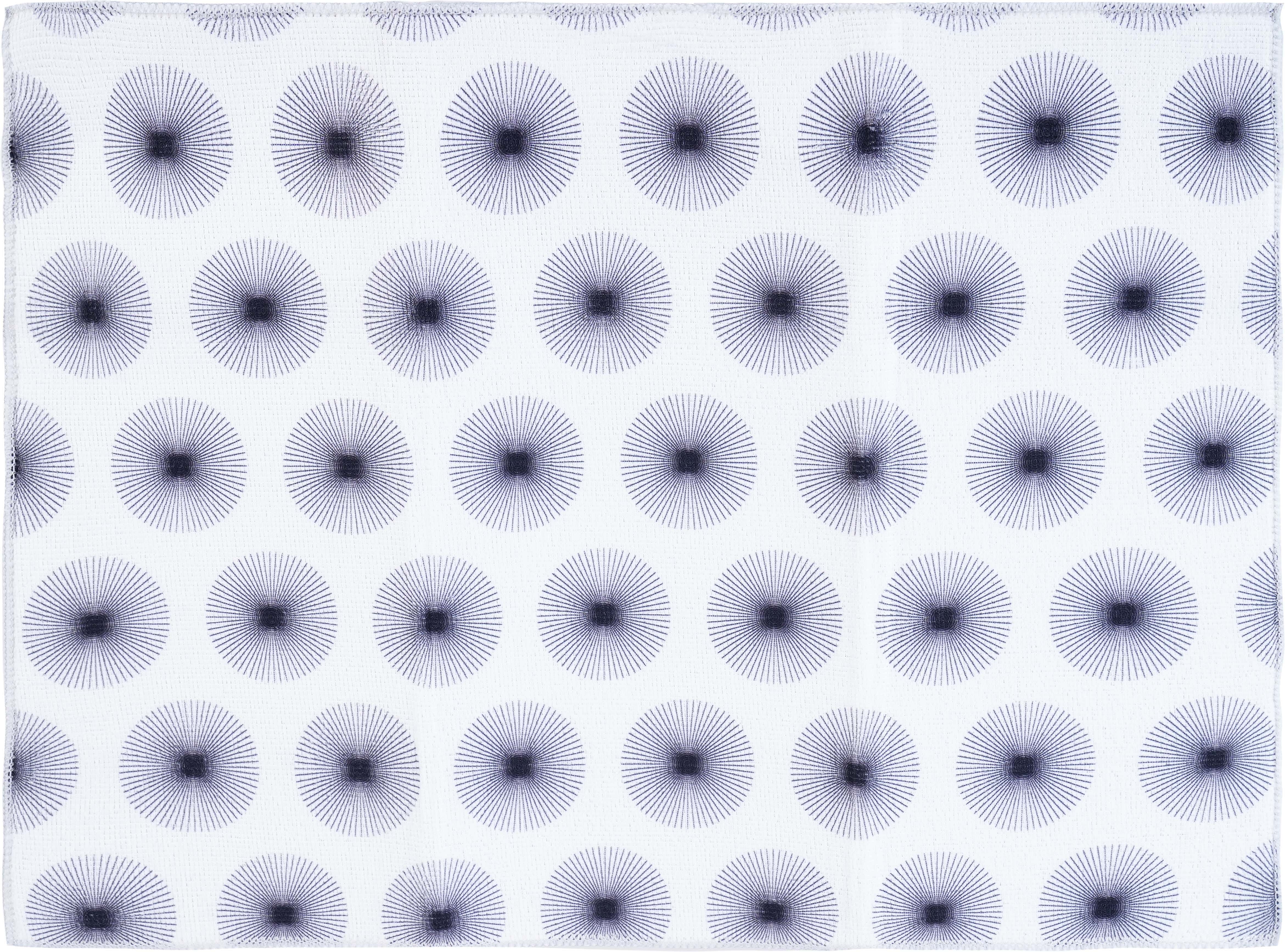 Riri Dish Drying Fabric Towel Quilted, 37×47 cm – White Navy