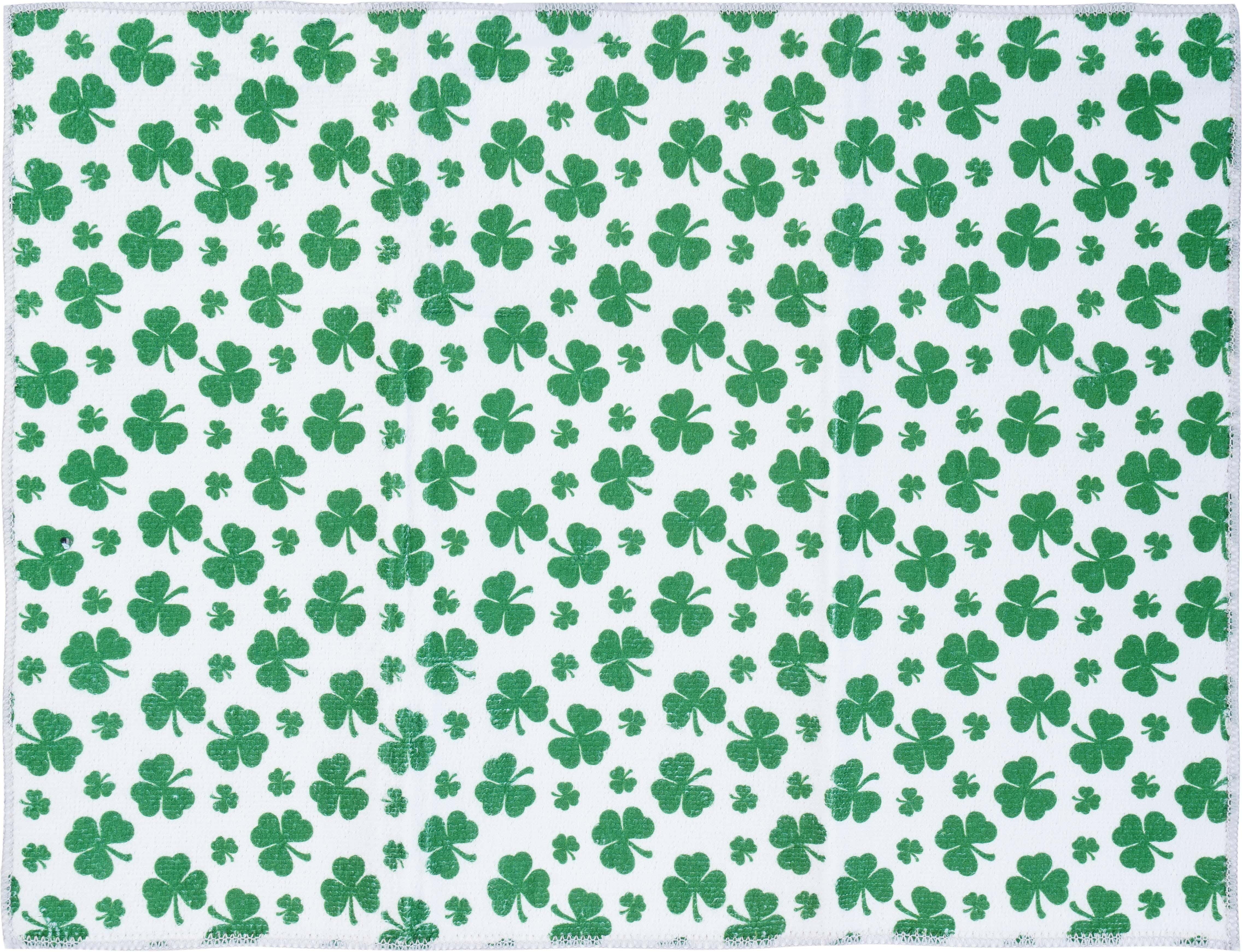 Riri Dish Drying Fabric Towel Quilted, 37×47 cm – White Green