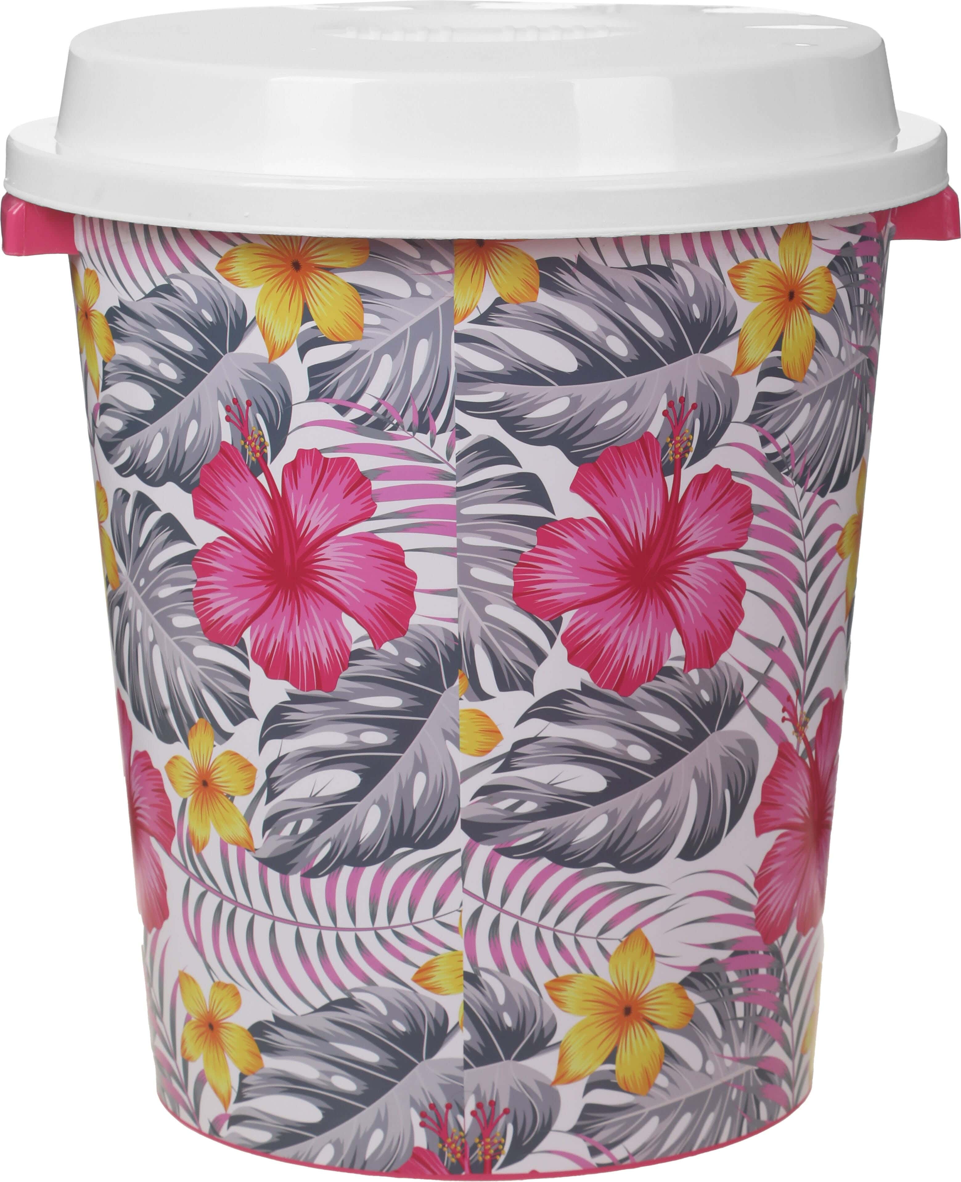 Al Wataneya Plastic Royal Trash Bin, 30 litre - Multicolor