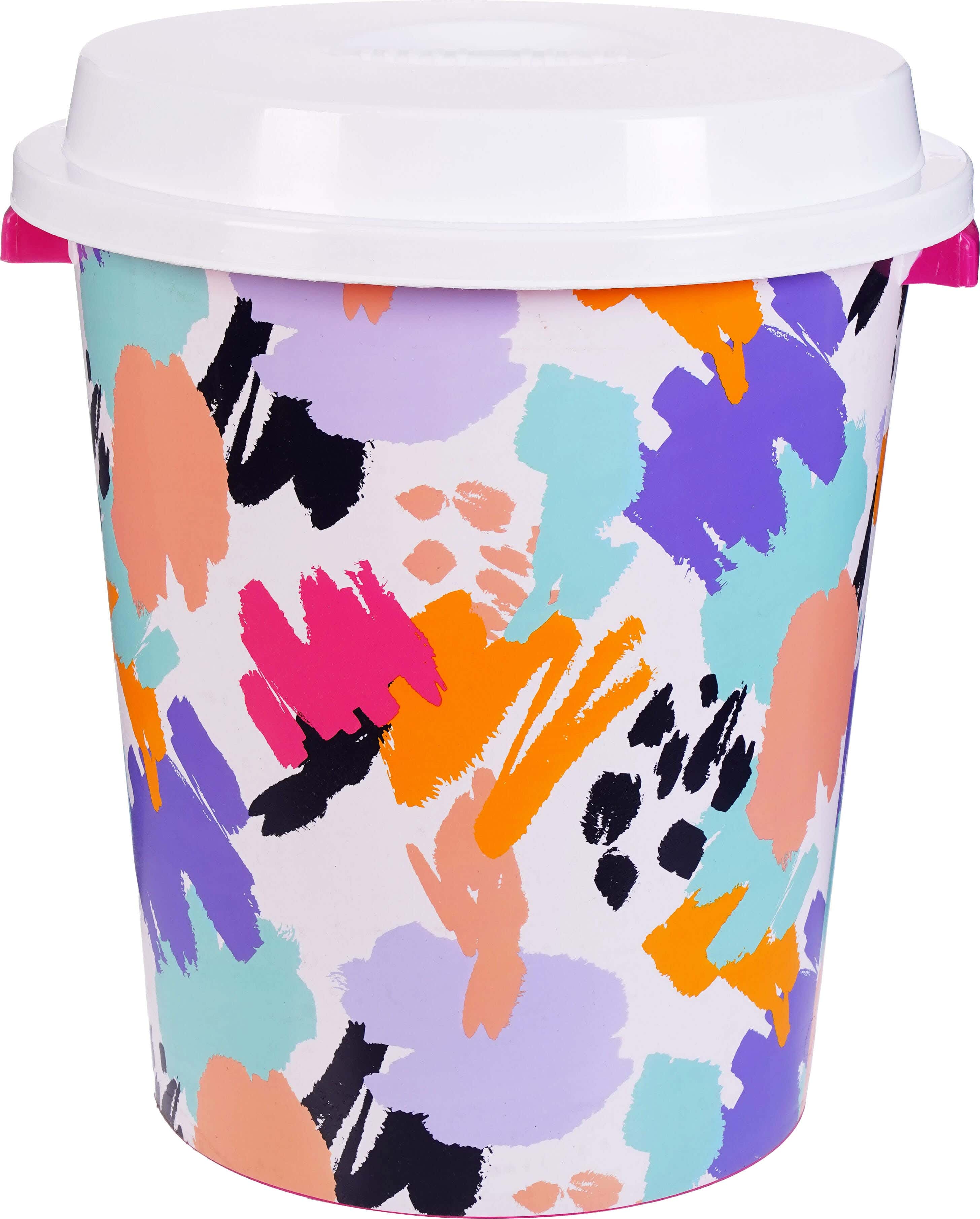 Al Wataneya Plastic Royal Trash Bin, 30 litre - Multicolor
