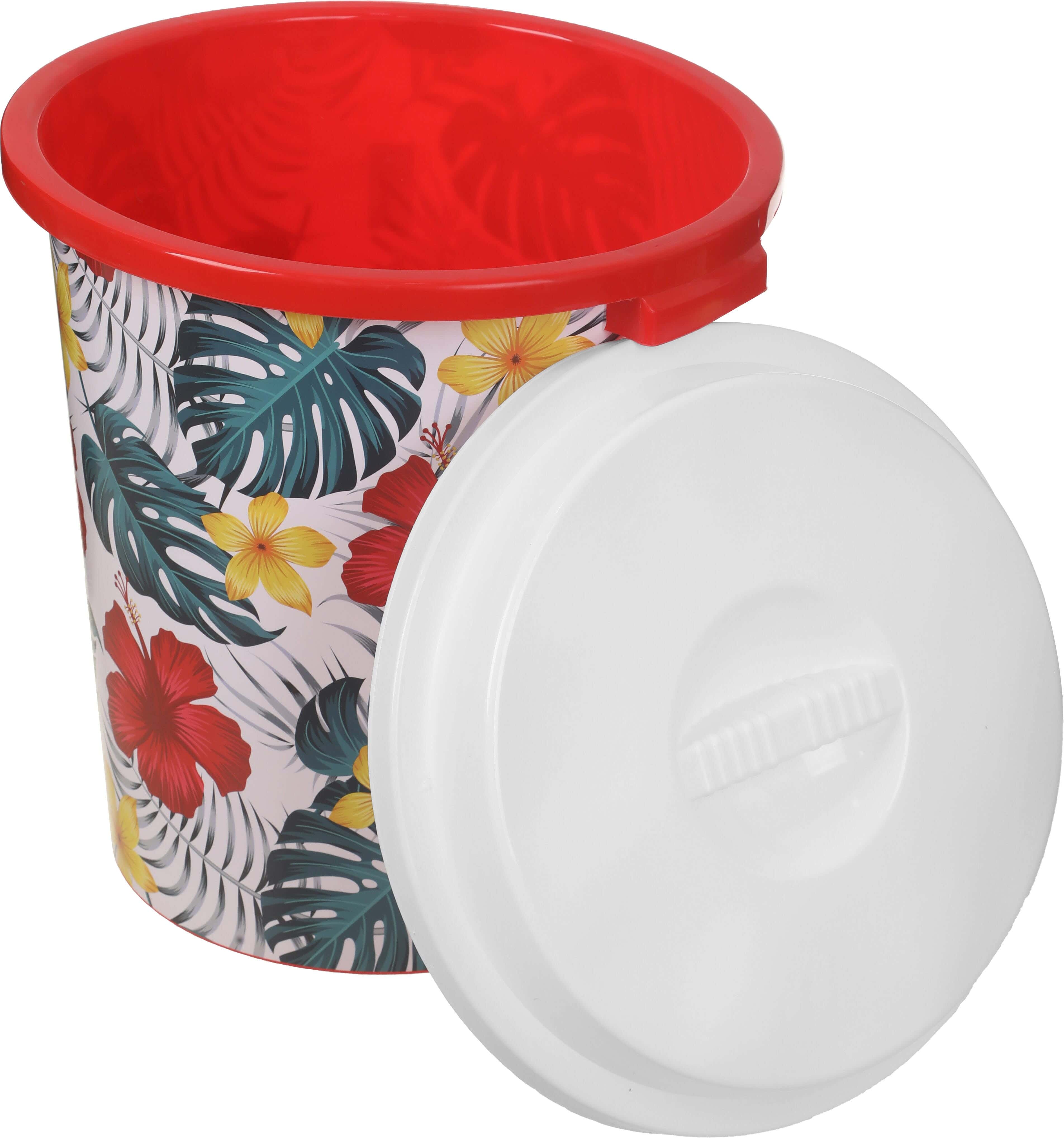 Al Wataneya Plastic Royal Trash Bin, 30 litre - Multicolor