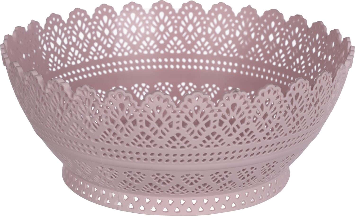 Al Wataneya Round Plastic Fruit Plate, 3 Litres - Cashmere
