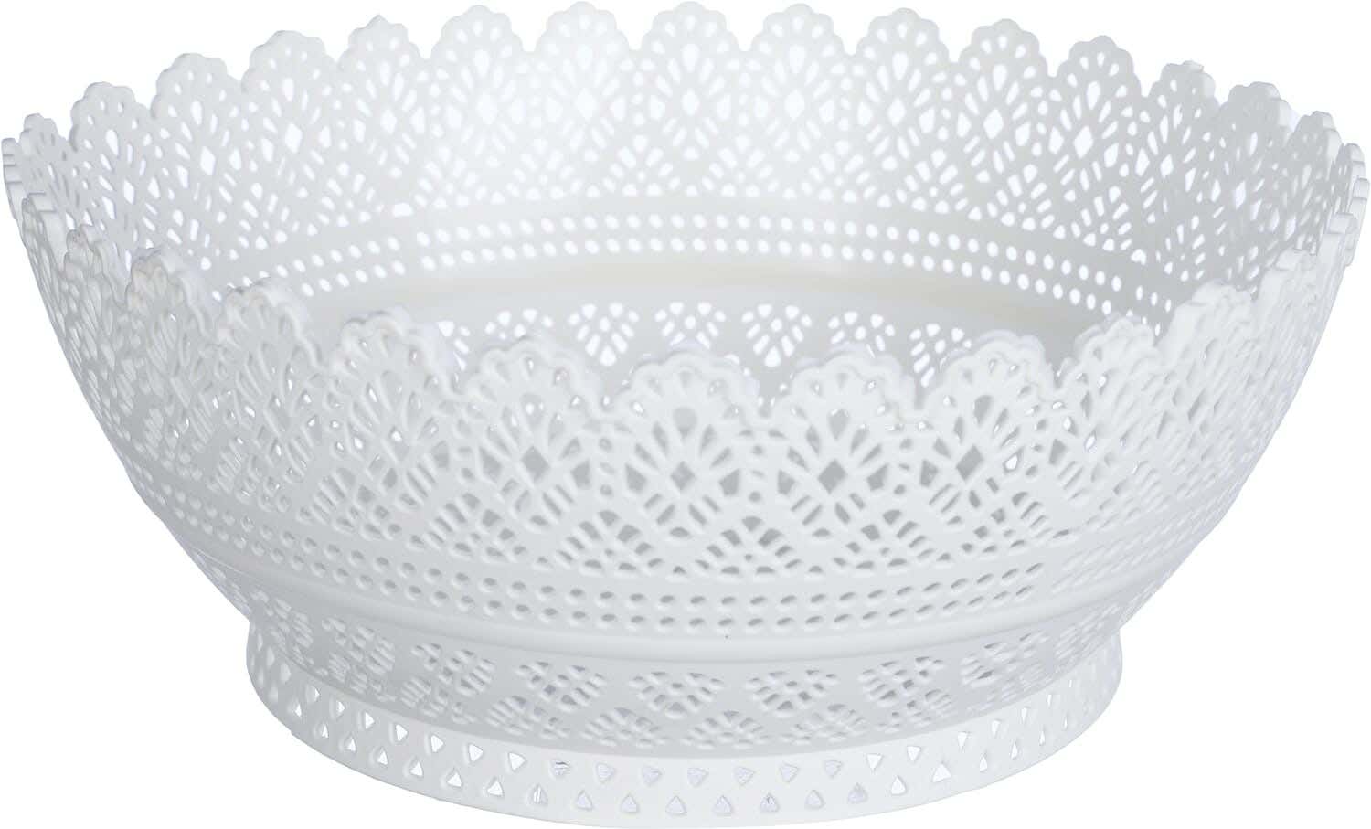 Al Wataneya Round Plastic Fruit Plate, 3 Litres - Off White