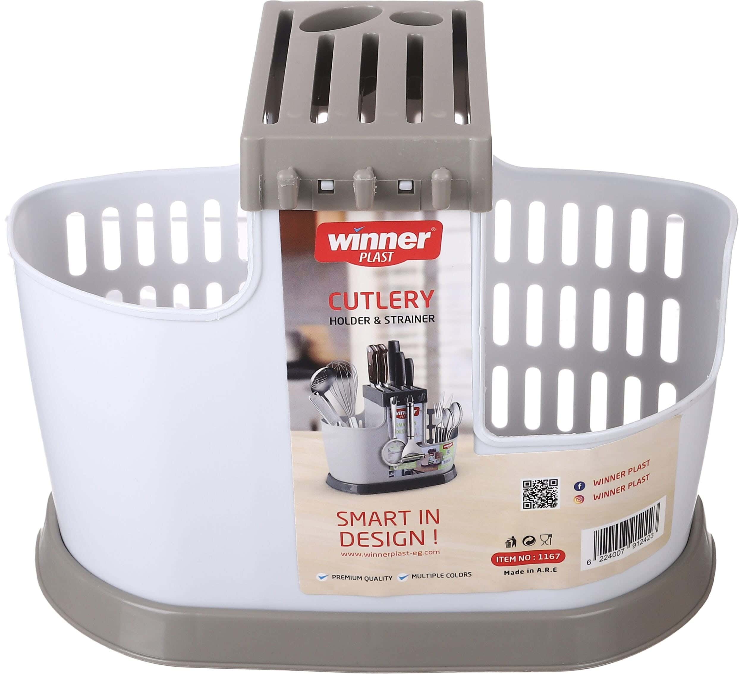 Winner Plast Forks And Spoons Organizer, 24×19×20 cm - Light Grey