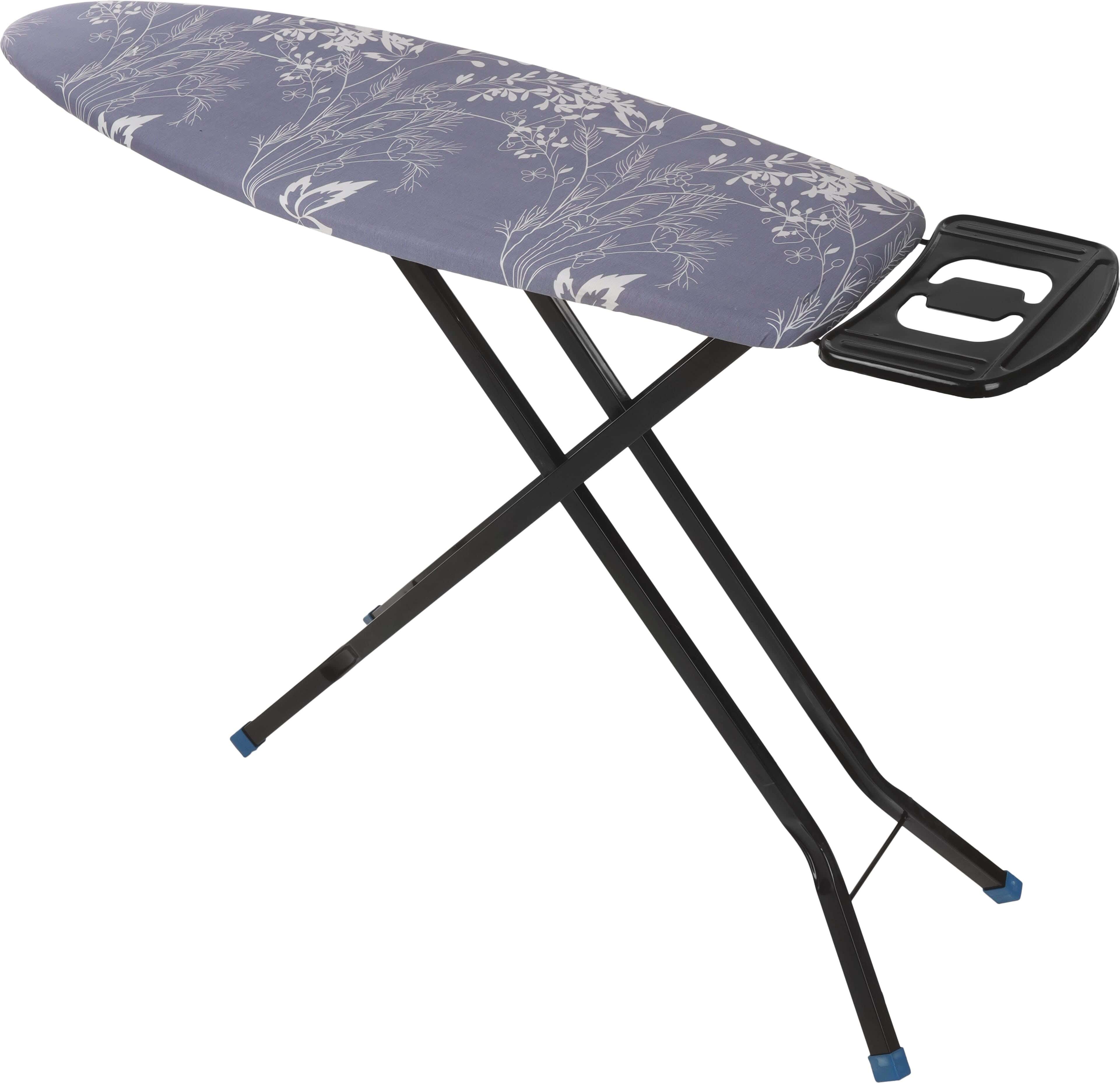 Sara Foldable Metal Iron Table, 140×38×105 cm, 7 Levels - Light Blue White