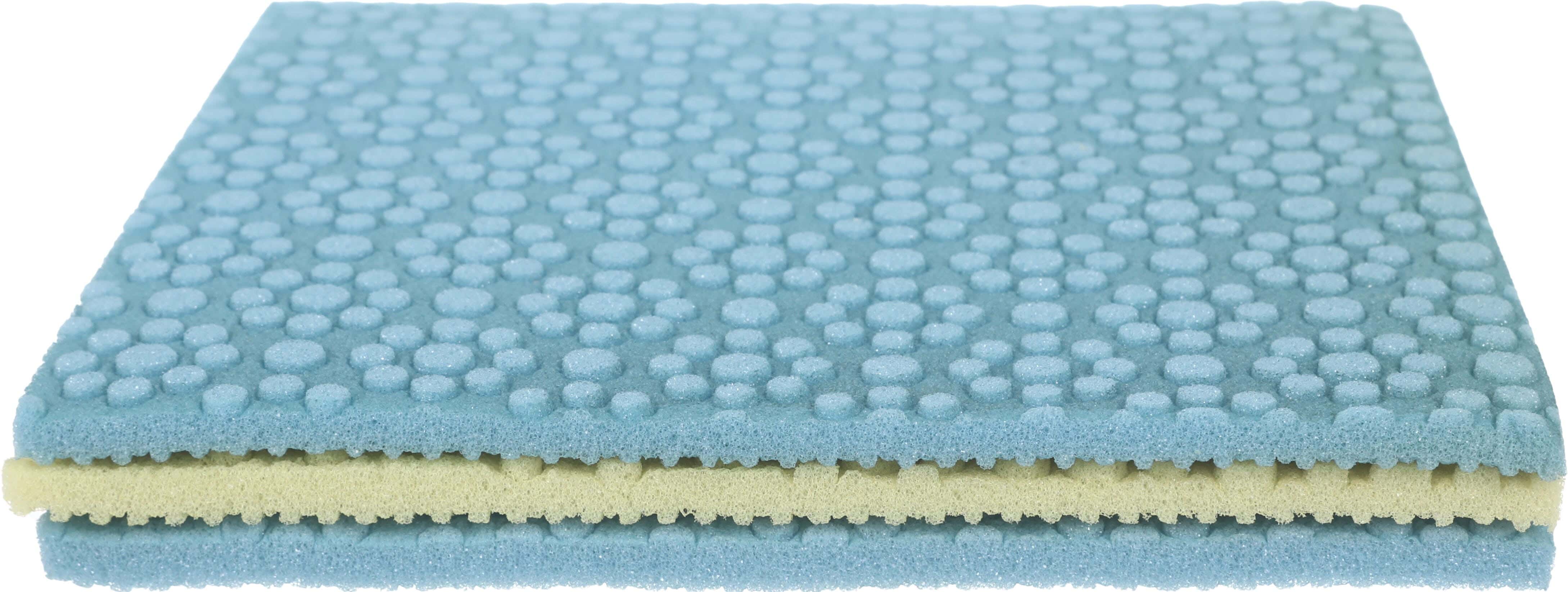 Beba Cleaning Sponge Set, 3 Pieces, 17.5×20 cm - Yellow Blue