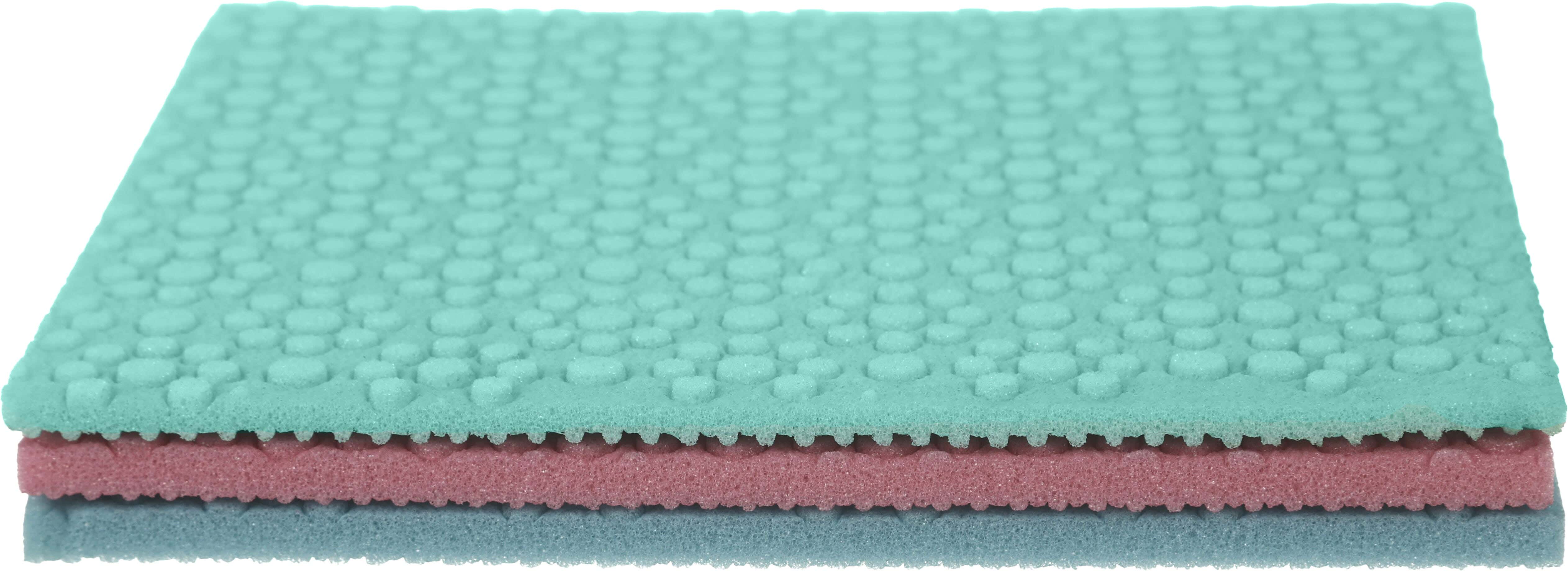 Beba Cleaning Sponge Set, 3 Pieces, 17.5×20 cm - Multicolor