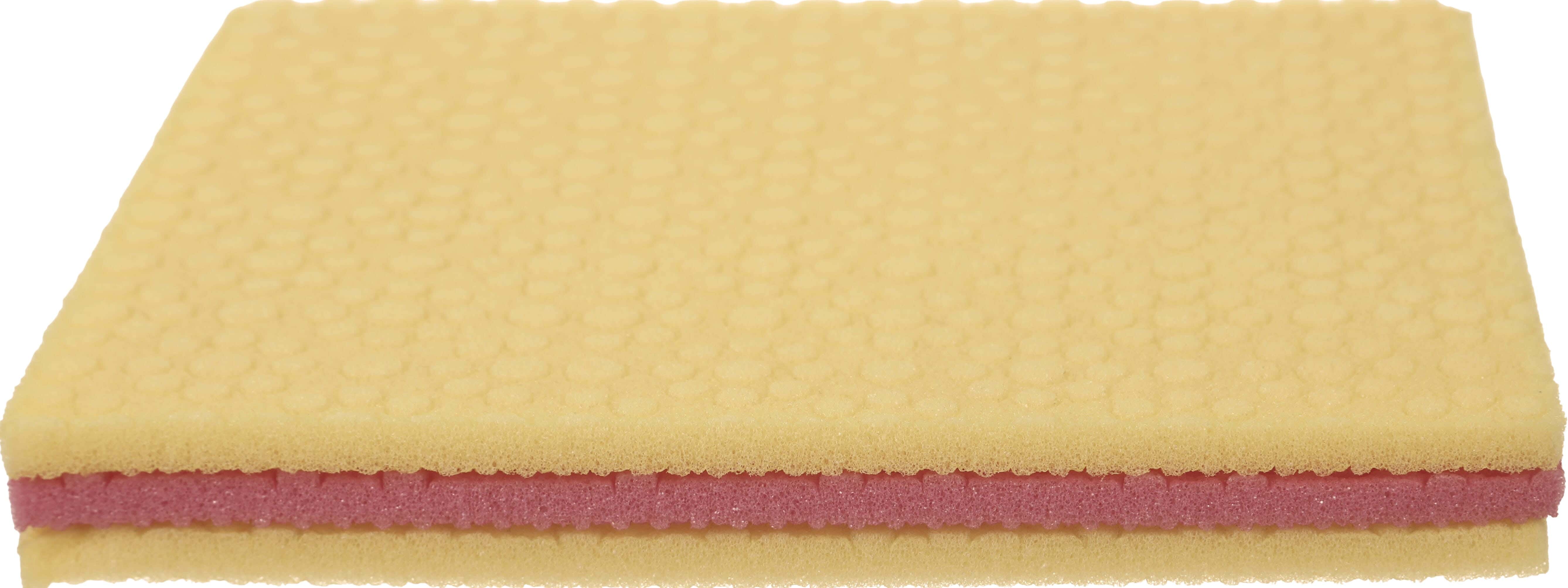 Beba Cleaning Sponge Set, 3 Pieces, 17.5×20 cm - Yellow Cashmere
