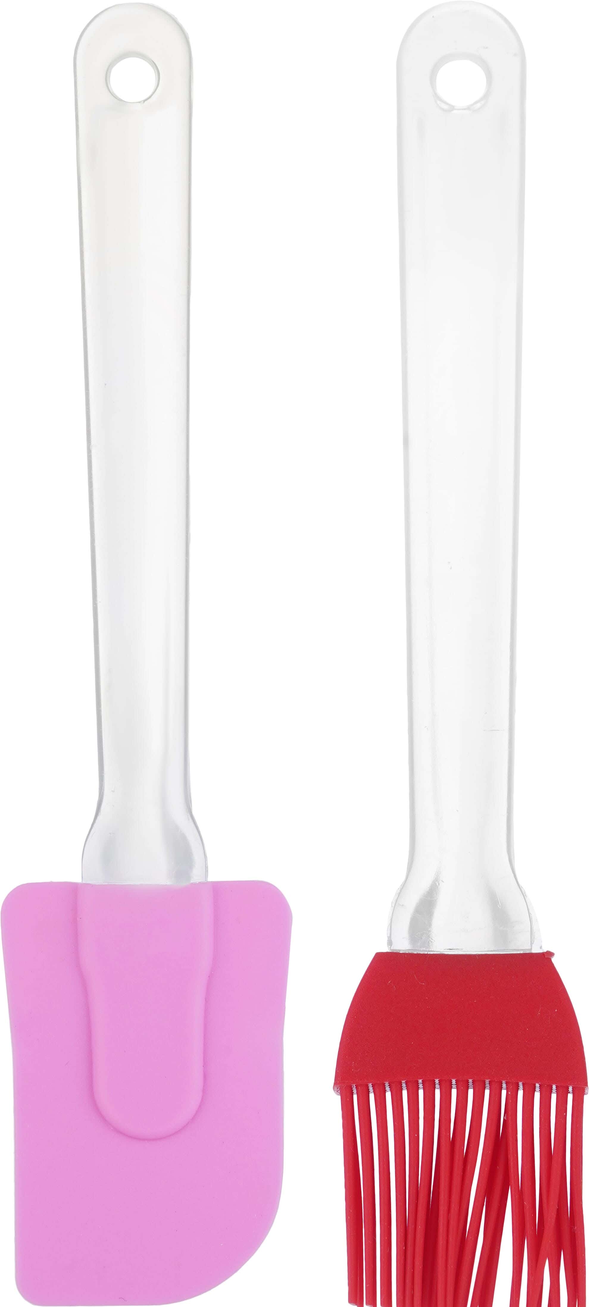 Group Tiger Silicone Serving Set, 2 Pieces, Acrylic Handle - Red Fuchsia