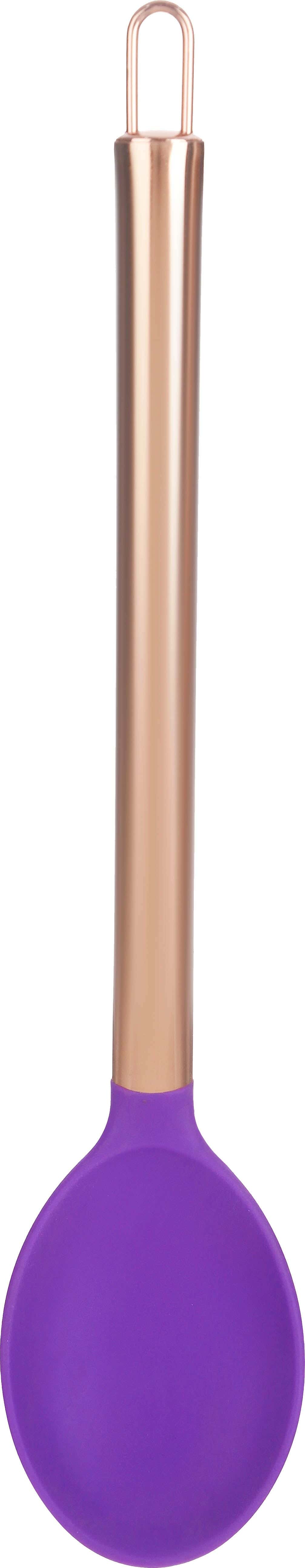 Elcheef Silicone Serving Spoon, Stainless Steel Handle, 34 cm - Purple Gold