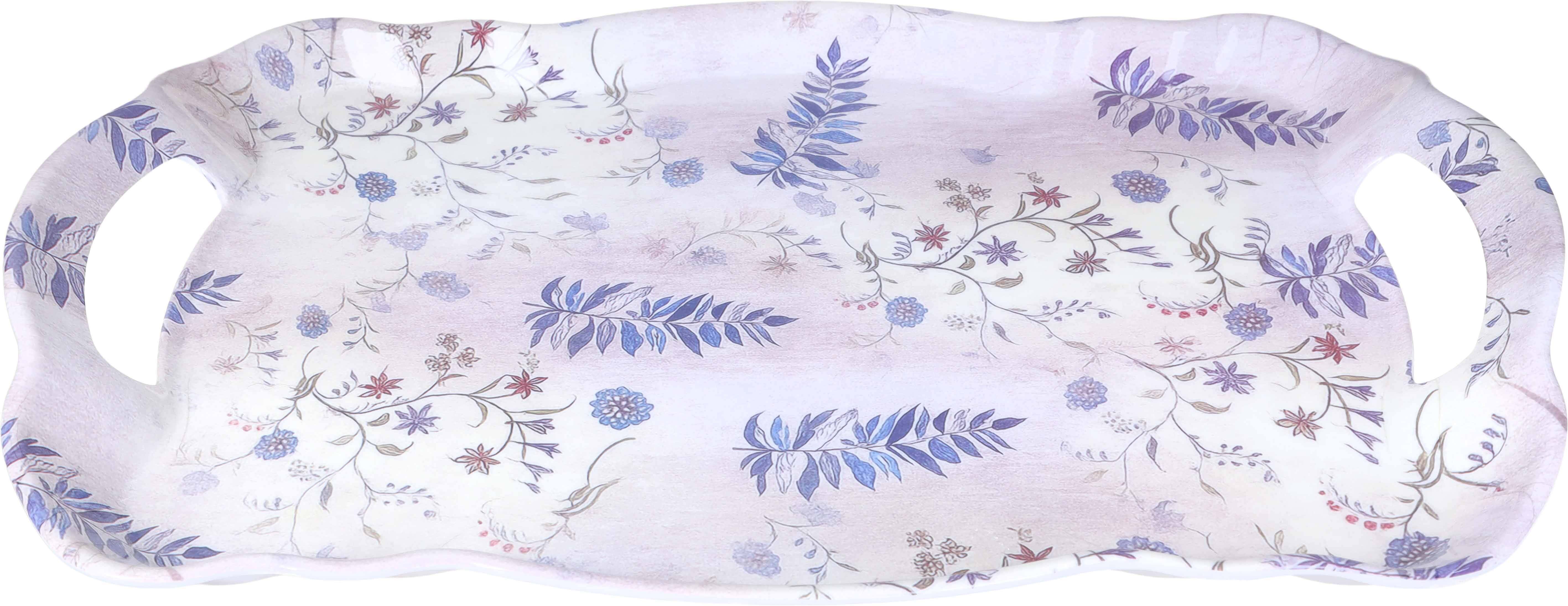 Zahraa Elmohands Melamine Serving Tray, 61×42 cm - Multicolor