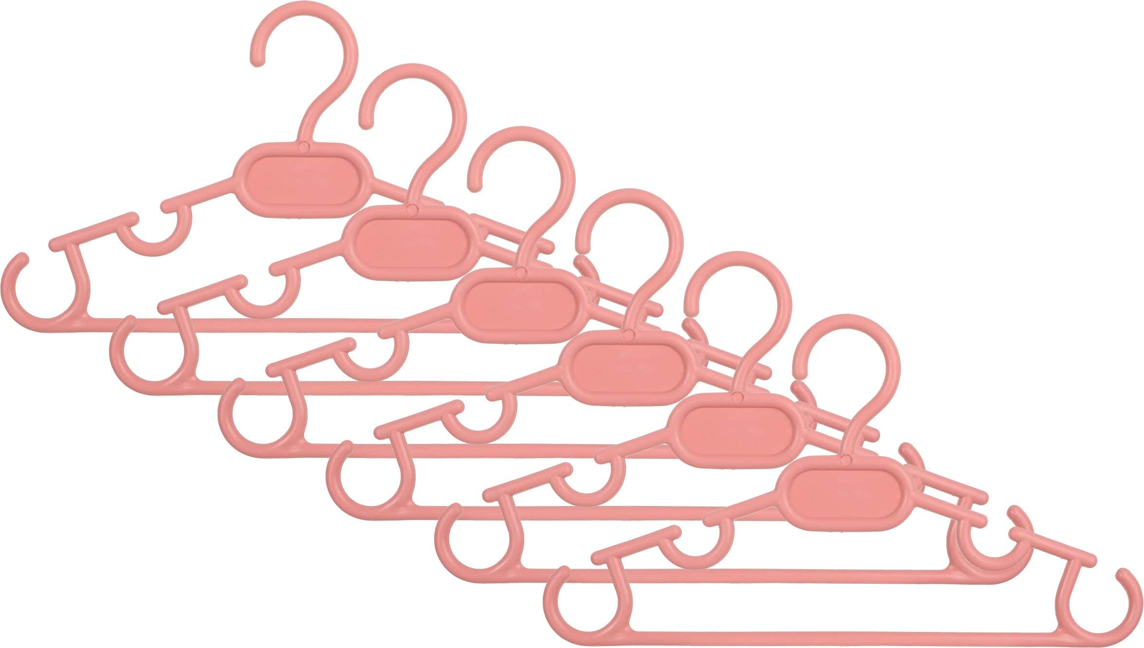 El Hoda Clothes Hanger Set for Kids, 6 Pieces, 28 cm - Pink
