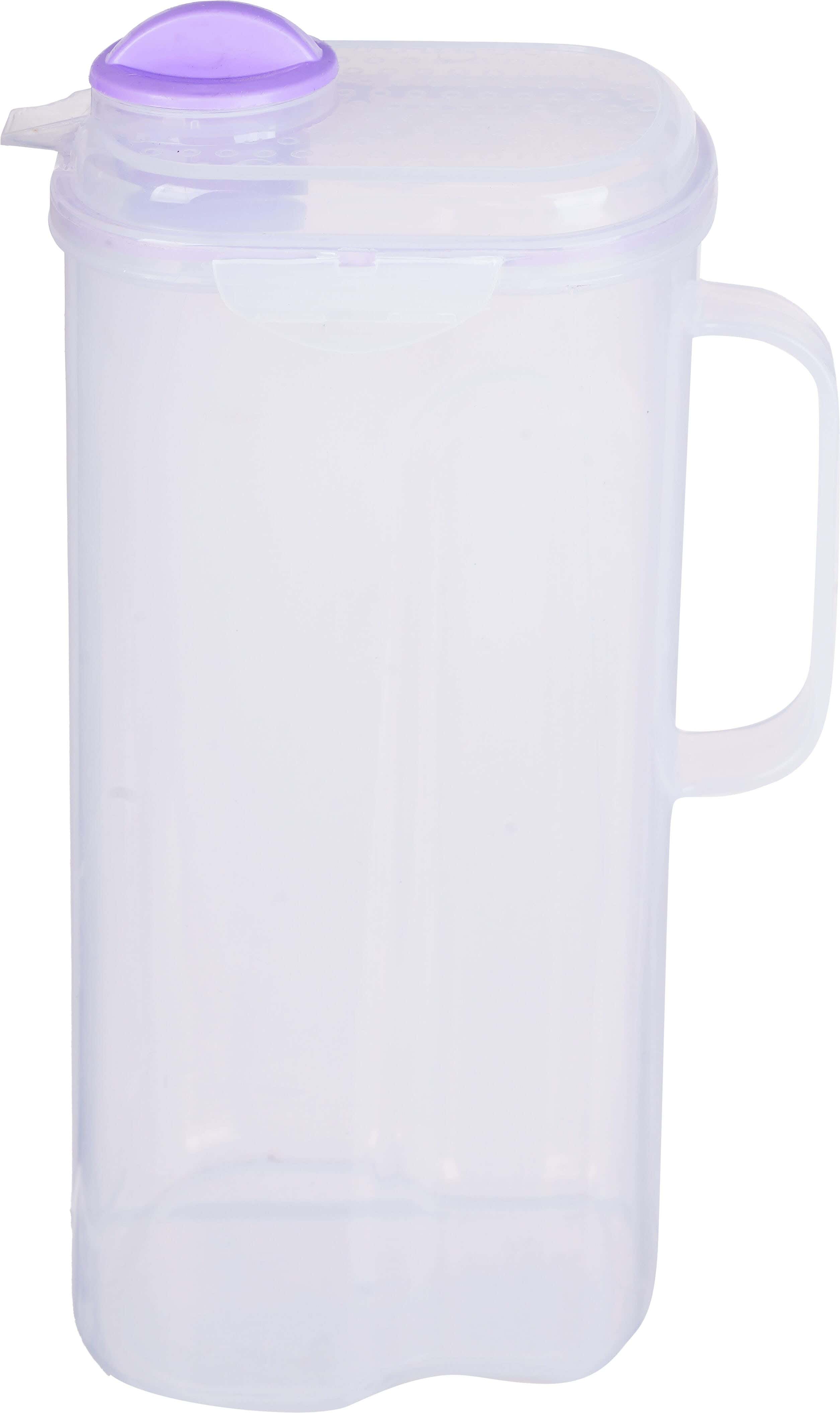 El Hoda Plastic Flask, 2 Liters, with Clip Lid - Clear