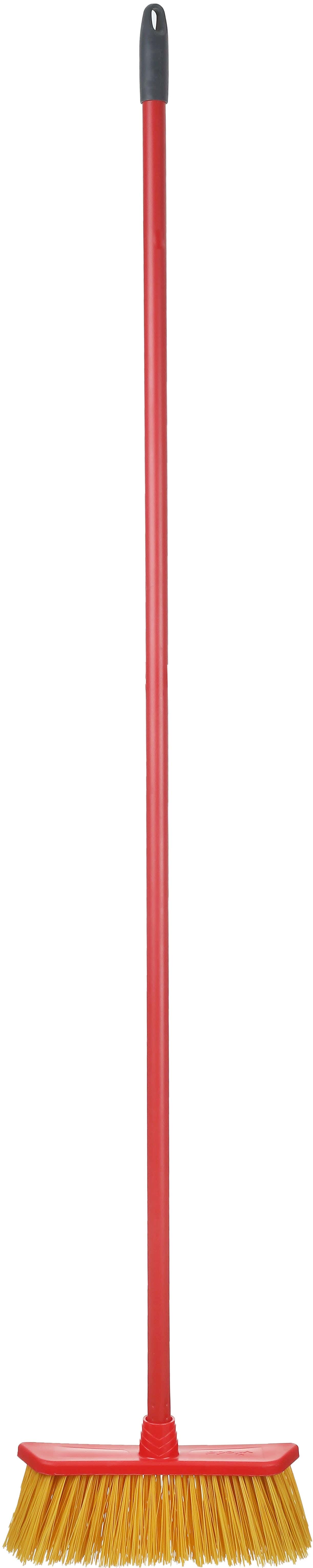 Vileda Rough Broom for Outdoor Use, 125 cm - Red