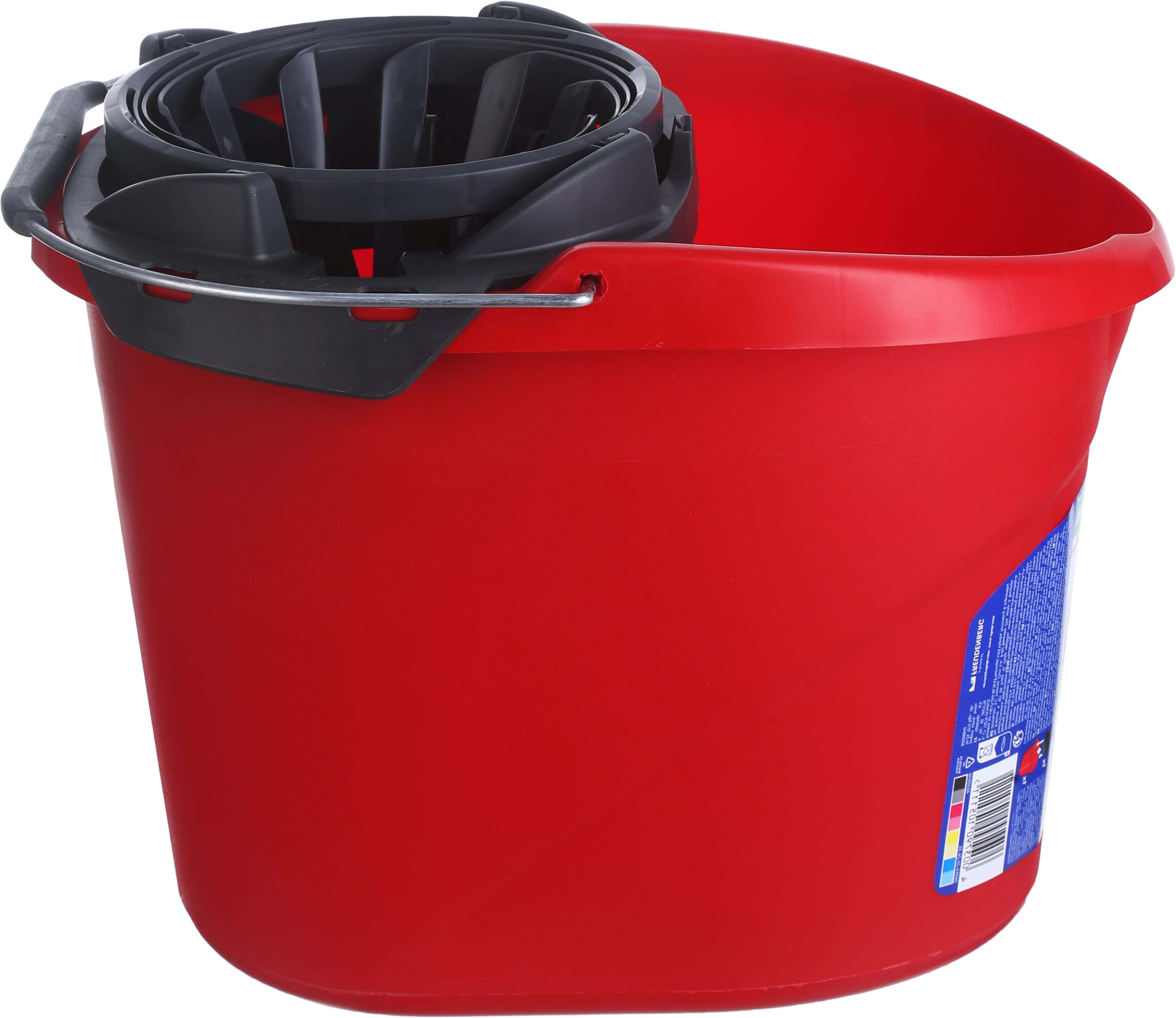 Vileda Round Plastic Bucket, 10 Litres - Red