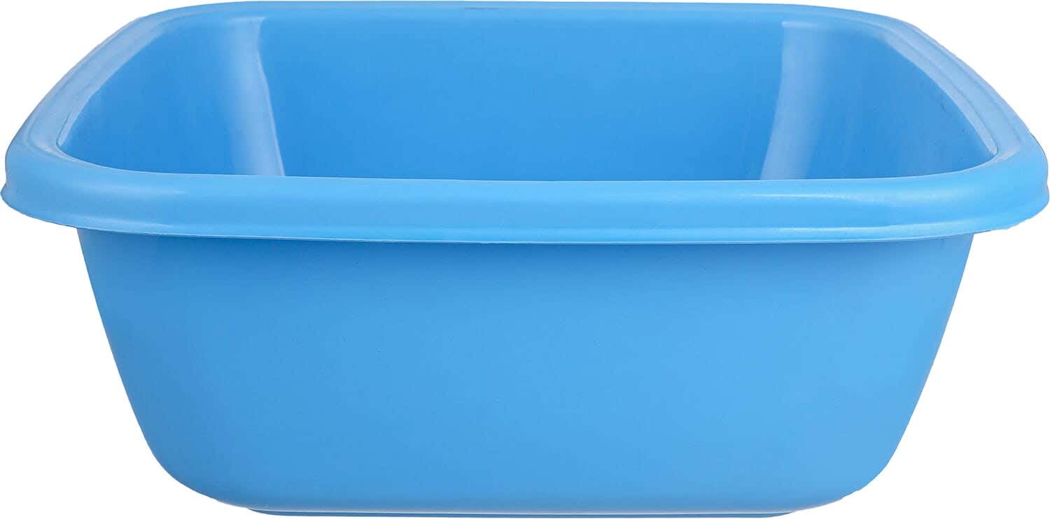 El Hoda Plastic Square Washing Dish, 6 Liters - Blue