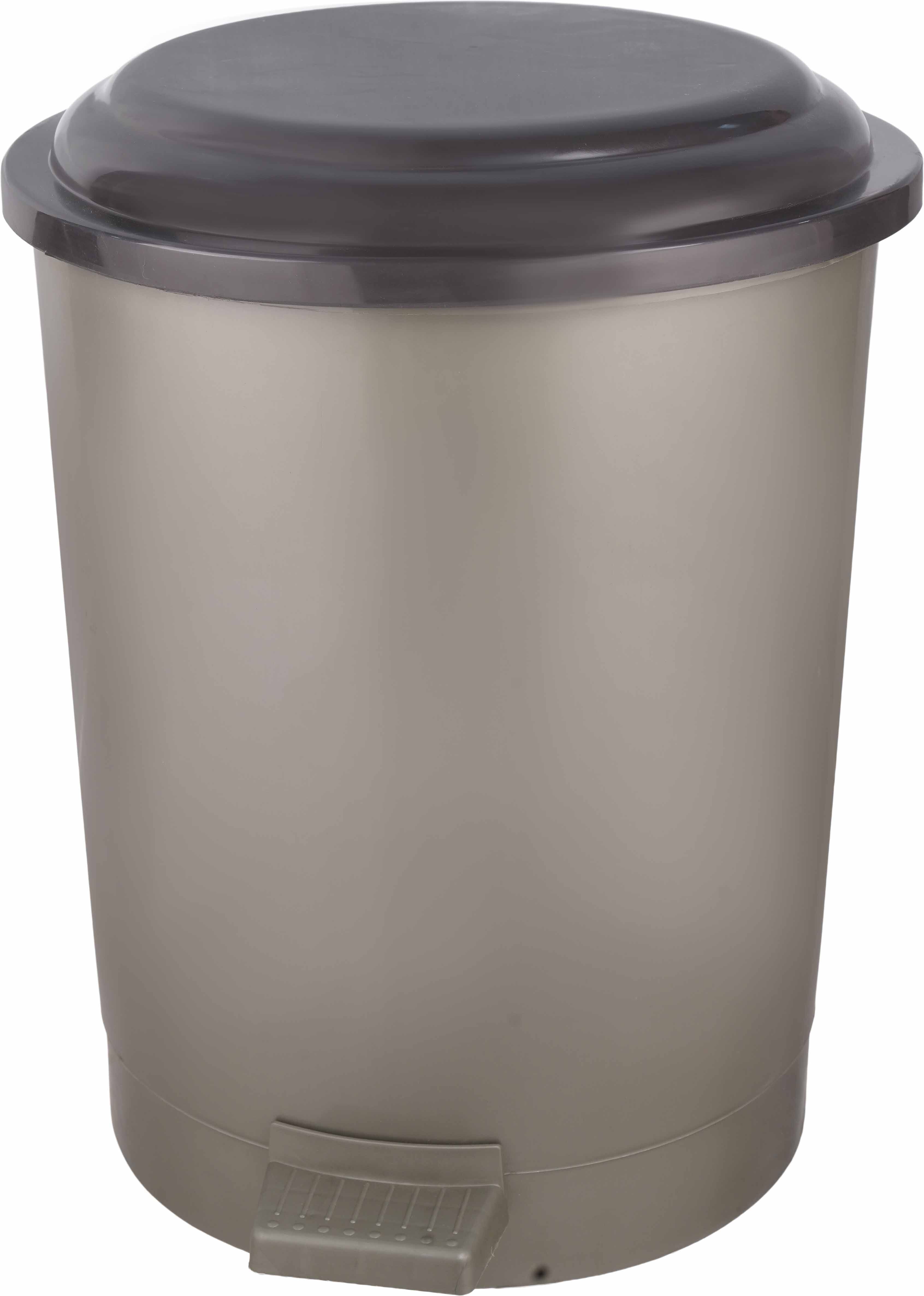 El Hoda Plastic Trash Bin with Pedal, 20 Liter - Olive