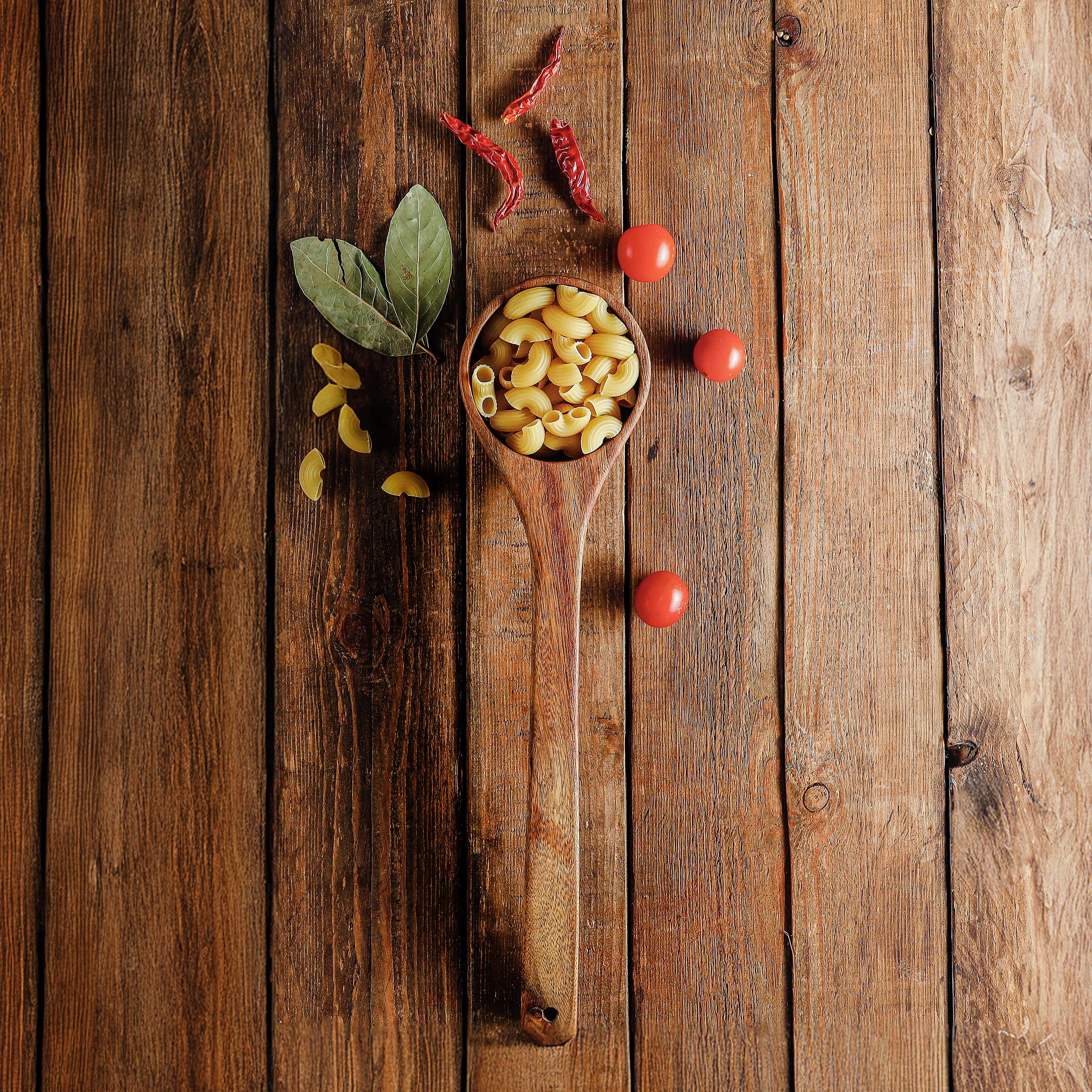 Rose Wood Wood Asersus Flat On The Inside ladle, 34×9 cm - Brown