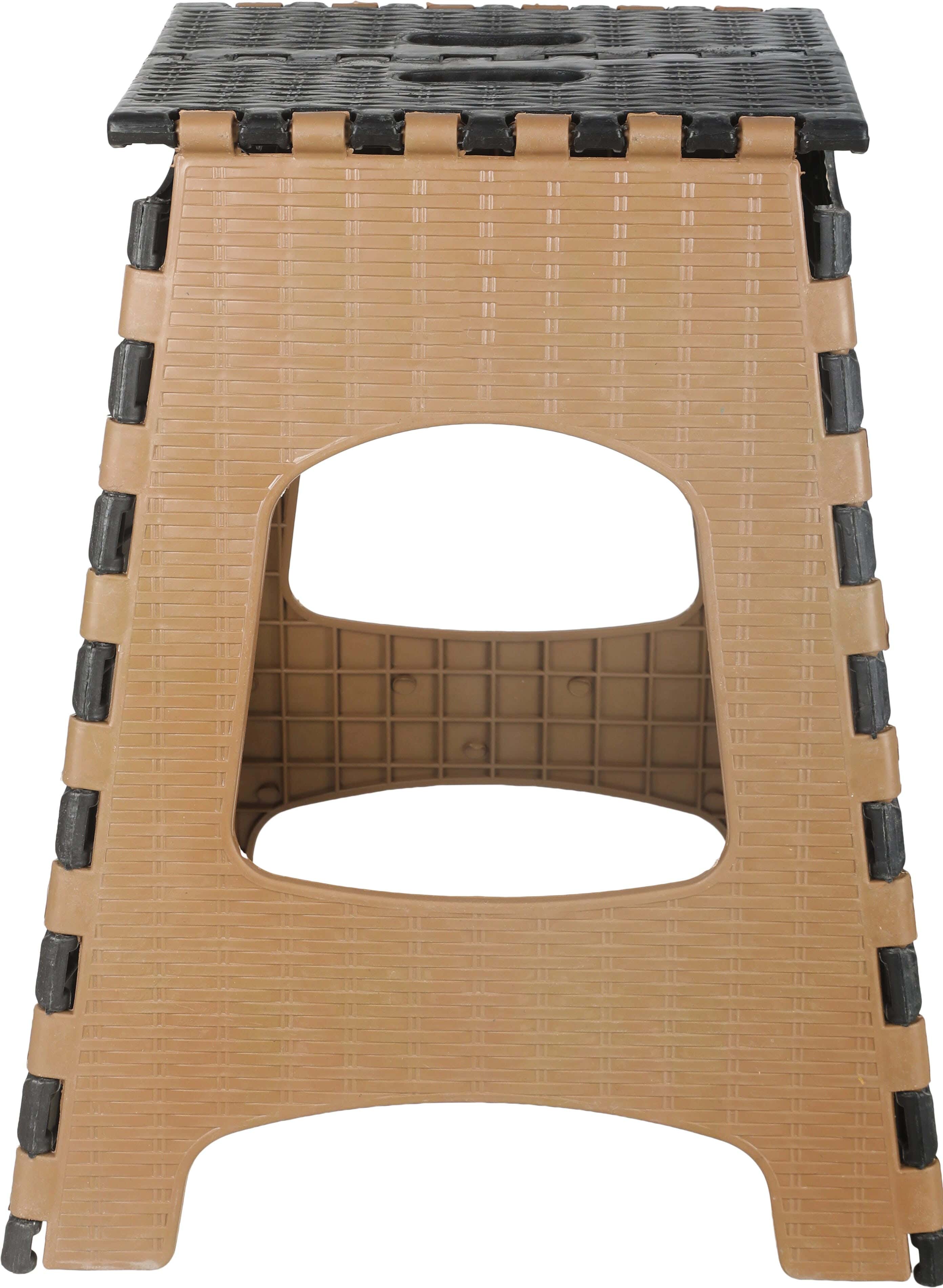 Plastic Folding Chair, 44×27×23 cm - Beige Black