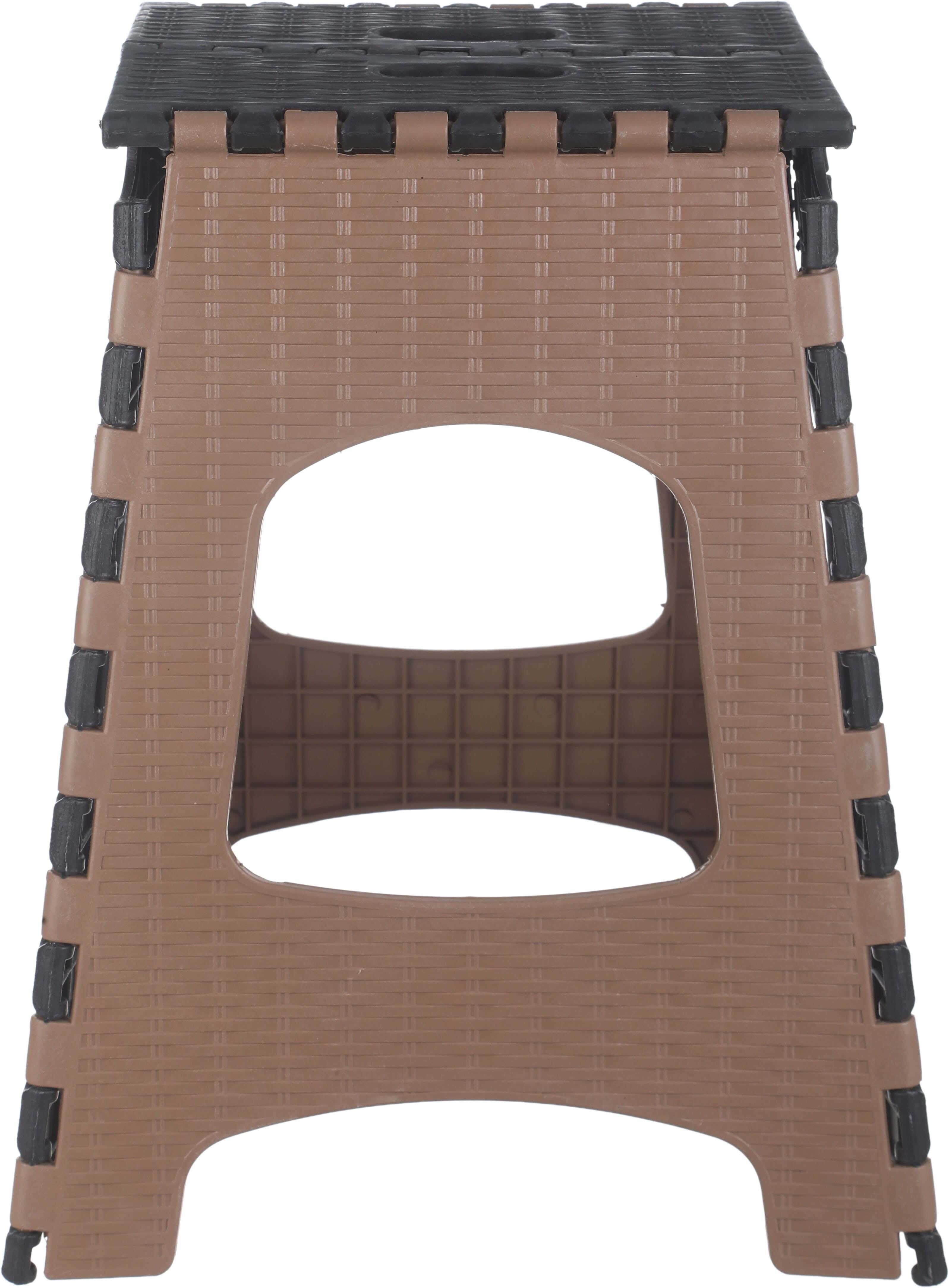 Plastic Folding Chair, 44×27×23 cm - Brown Black