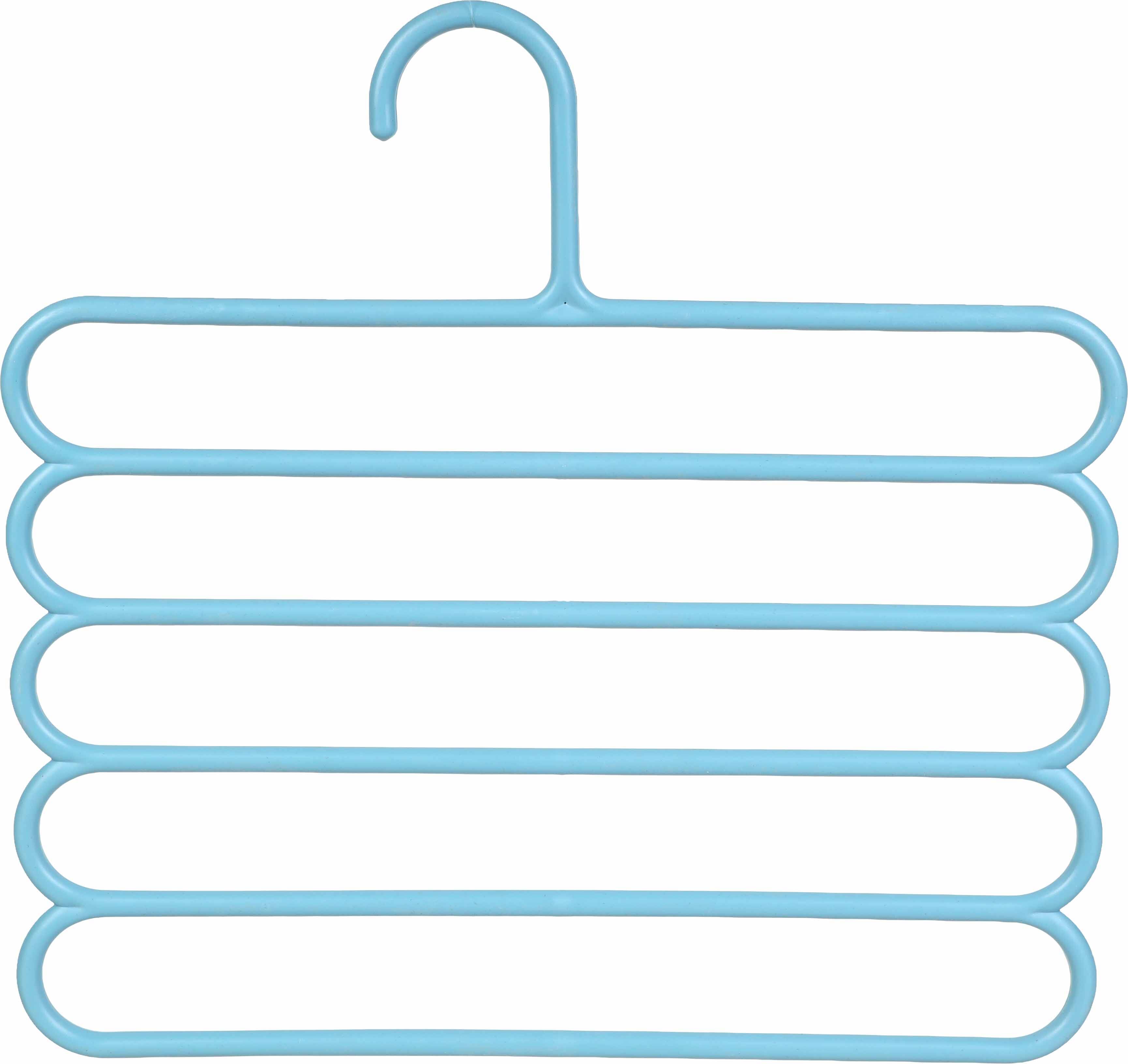 Plastic Pants Hanger, 5 Levels, 32×23 cm - Light Blue