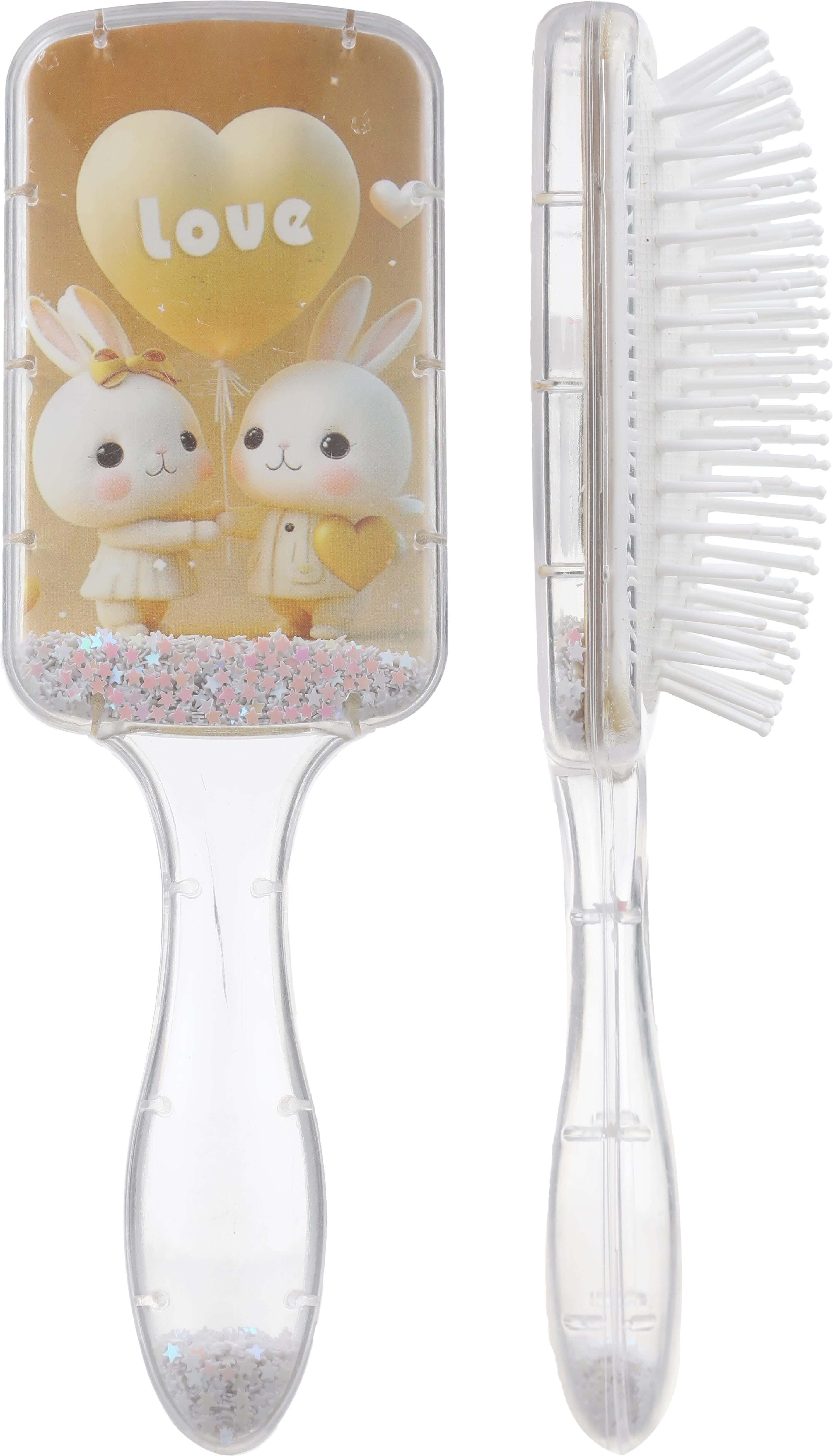 Bonita Plastic Rectangular Hair Brush, 20×6.5 cm - Clear White