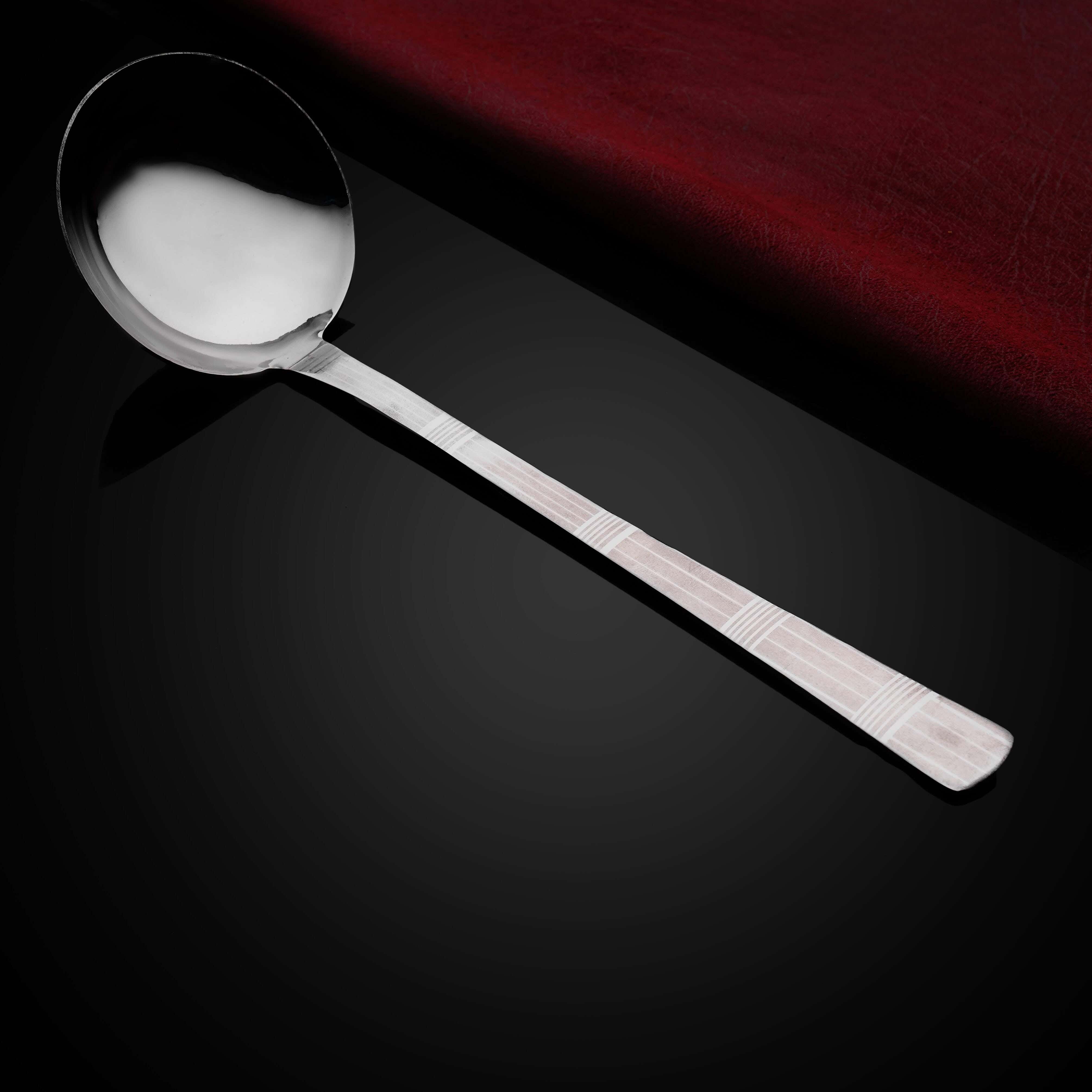Top One Stainless Steel Serving Ladle, 3 mm, 30 cm - Silver
