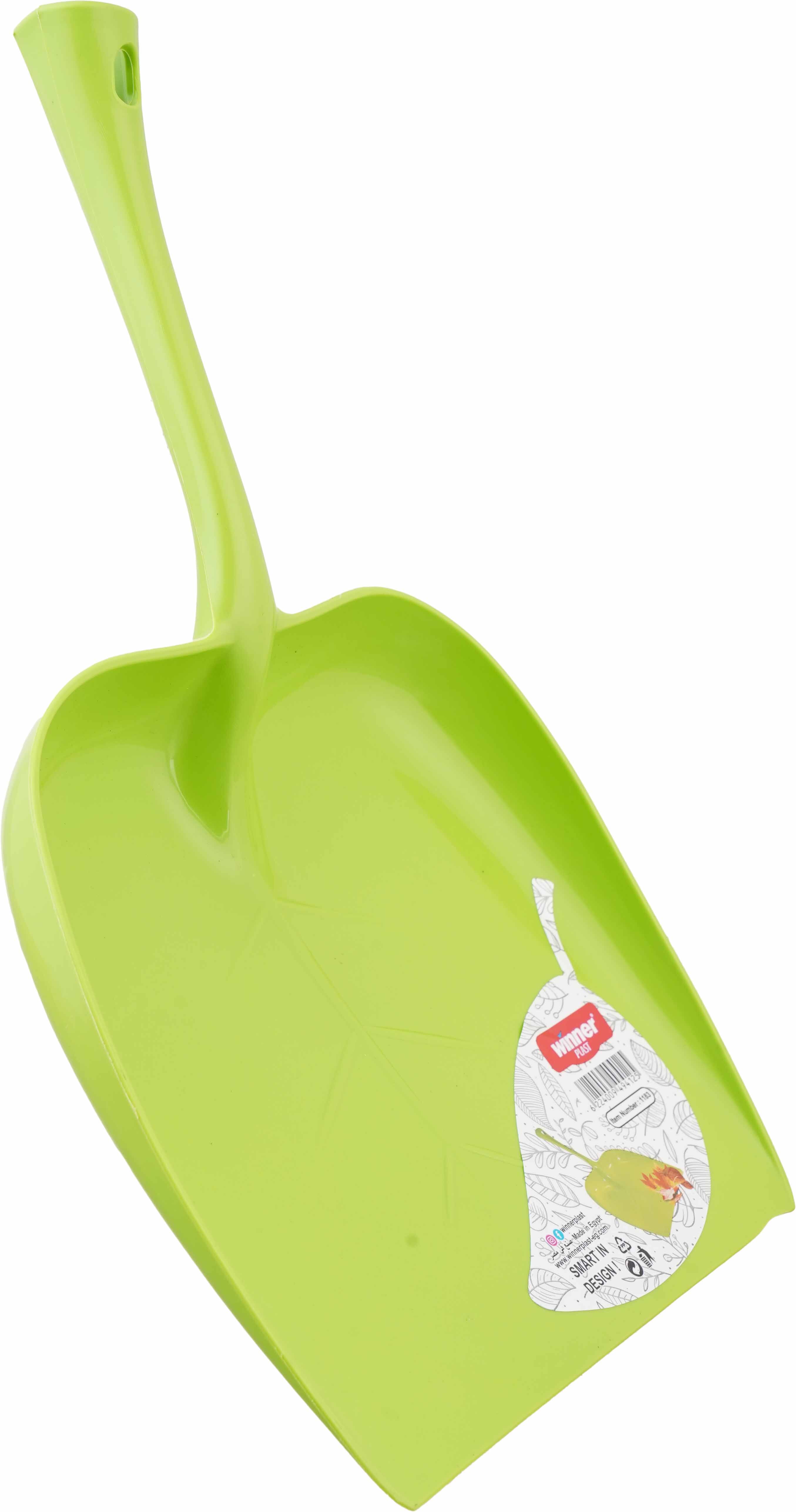 Winner Plast Plastic Shovelwith Handle Leaf-Shaped, 37 cm - Green