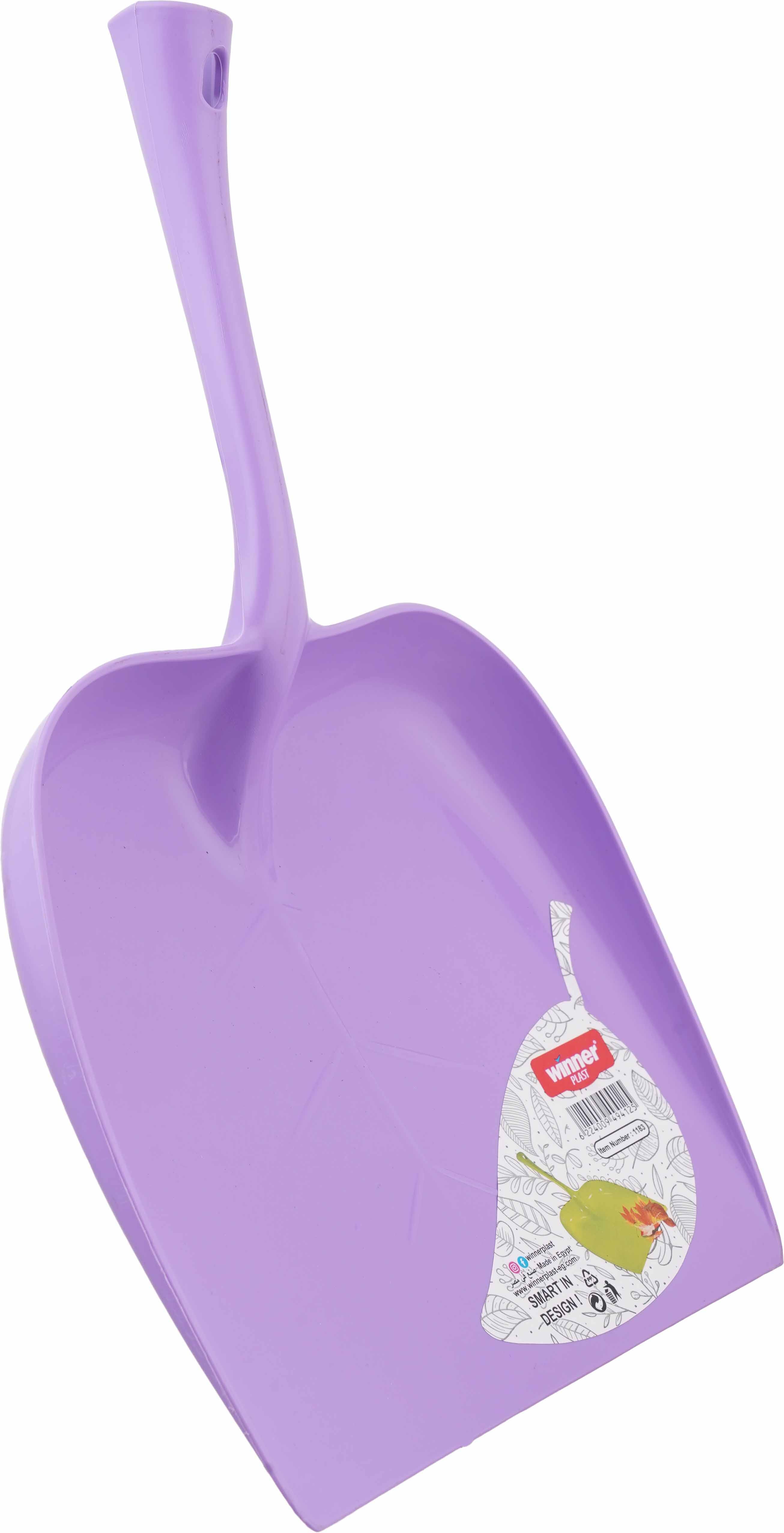 Winner Plast Plastic Shovelwith Handle Leaf-Shaped, 37 cm - Mauve