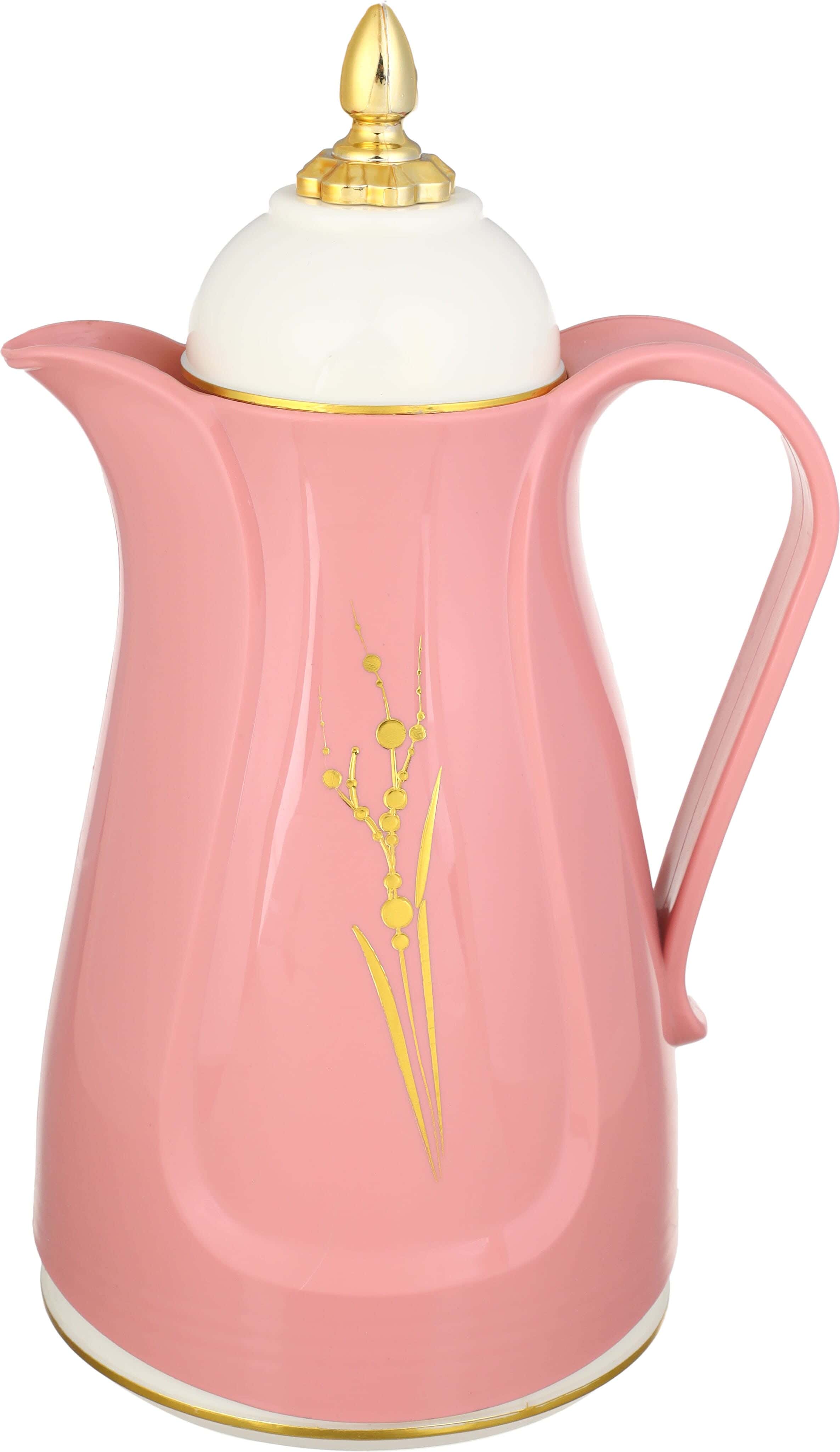 Dream Plastic Thermos, Glass Core, 900 ml - Pink Gold