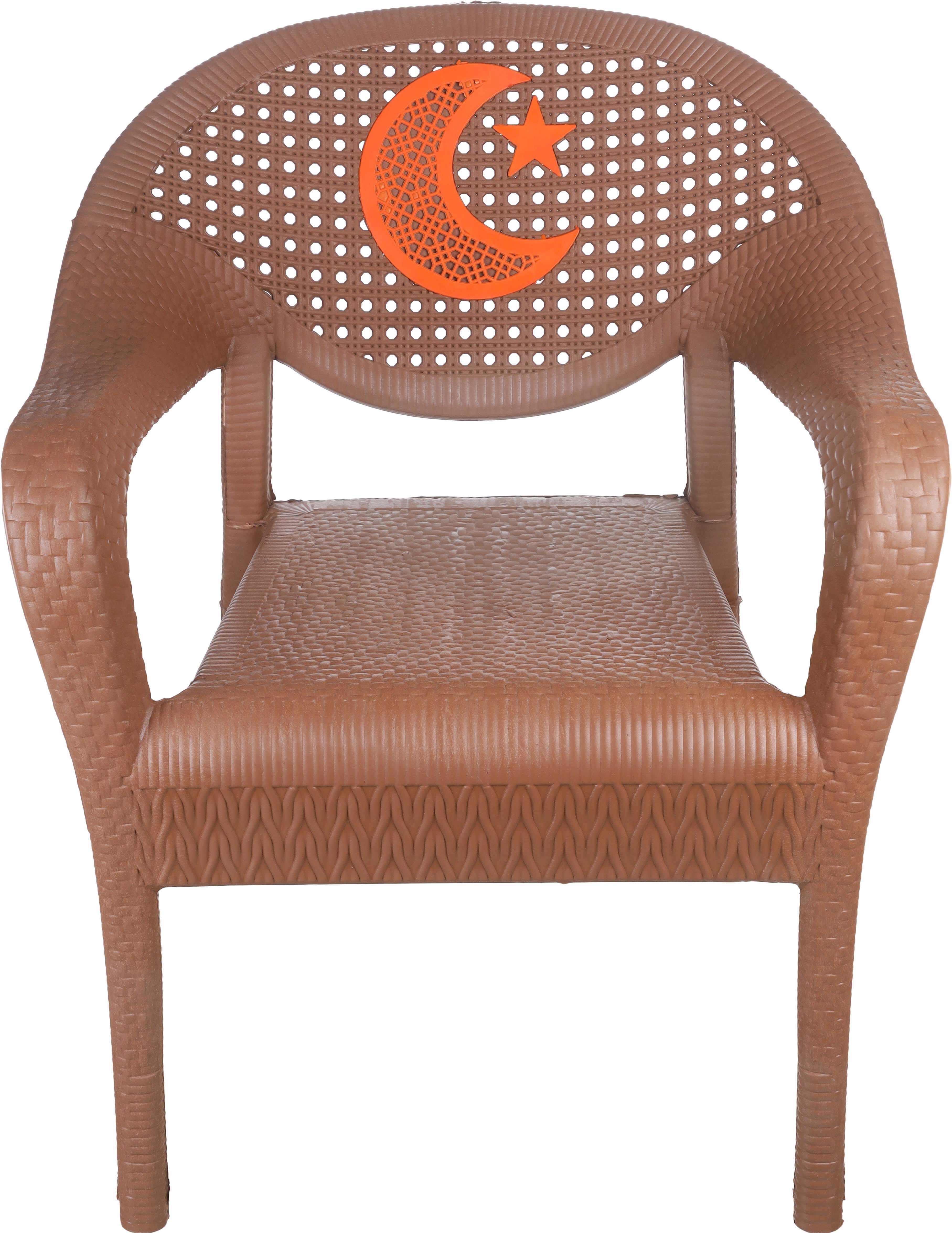 El Helal & Star Plastic Chair, 65×45×80 Cm - Beige