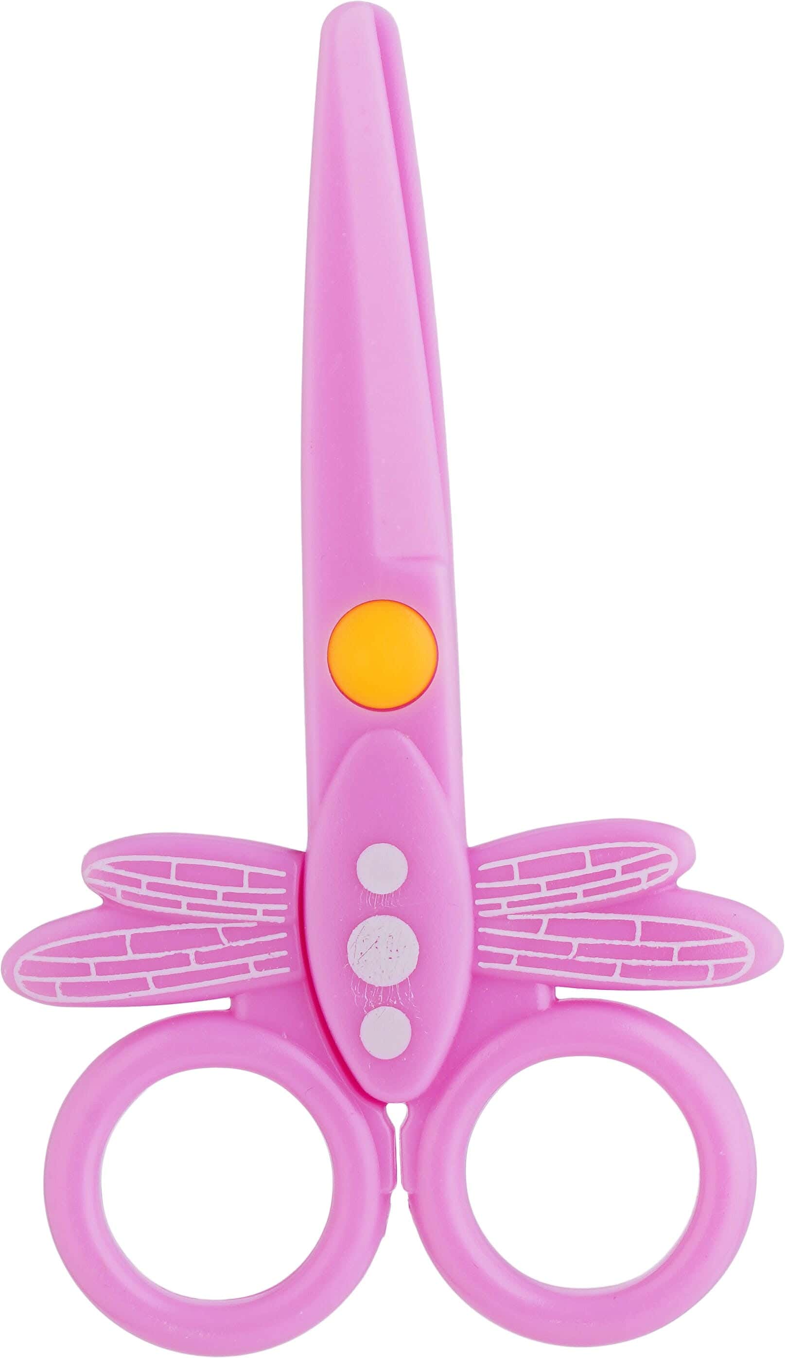 Plastic Small Kids' Scissors, 12 cm - Pink