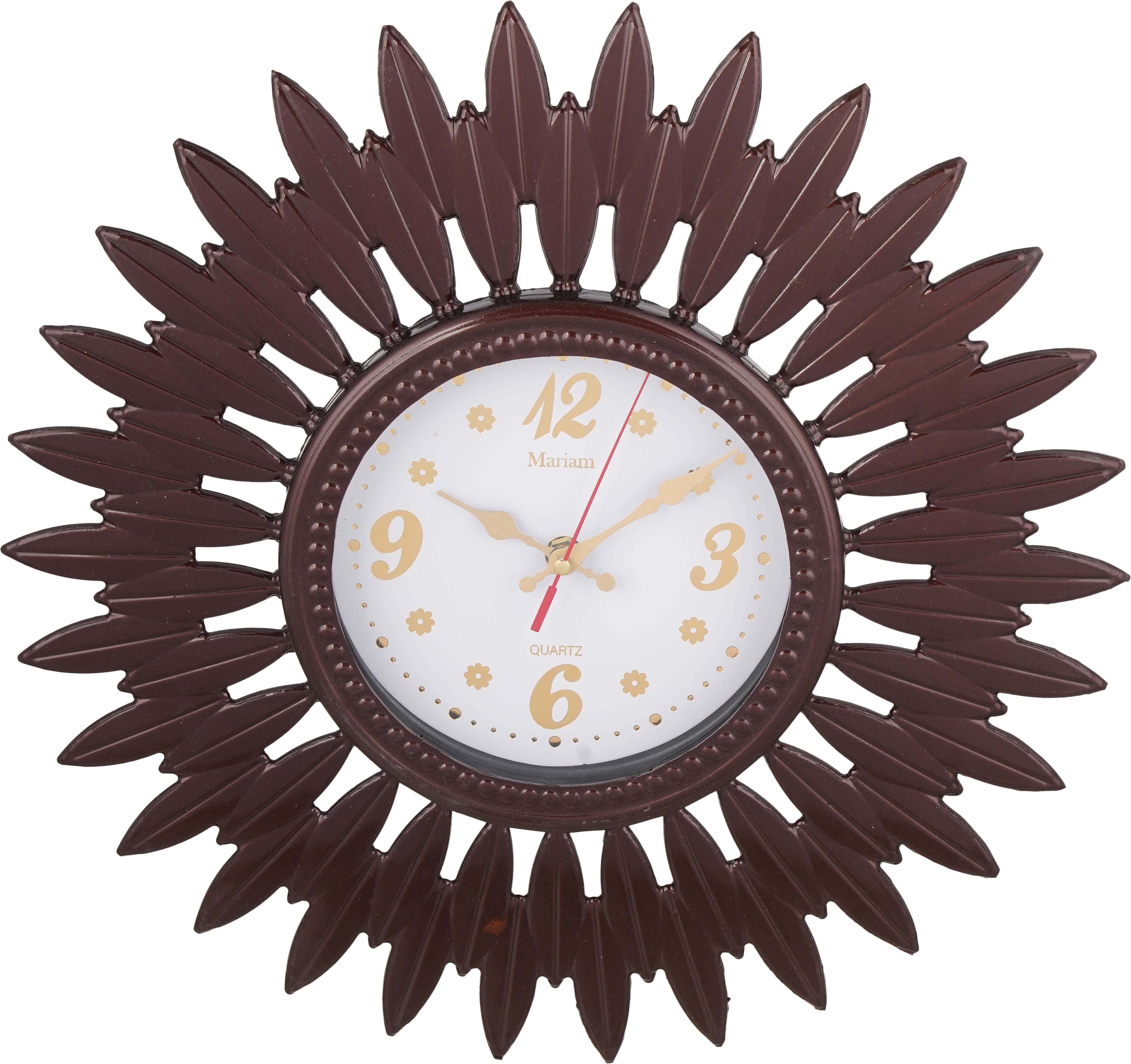 Plastic Wall Watch, 40 cm - Brown